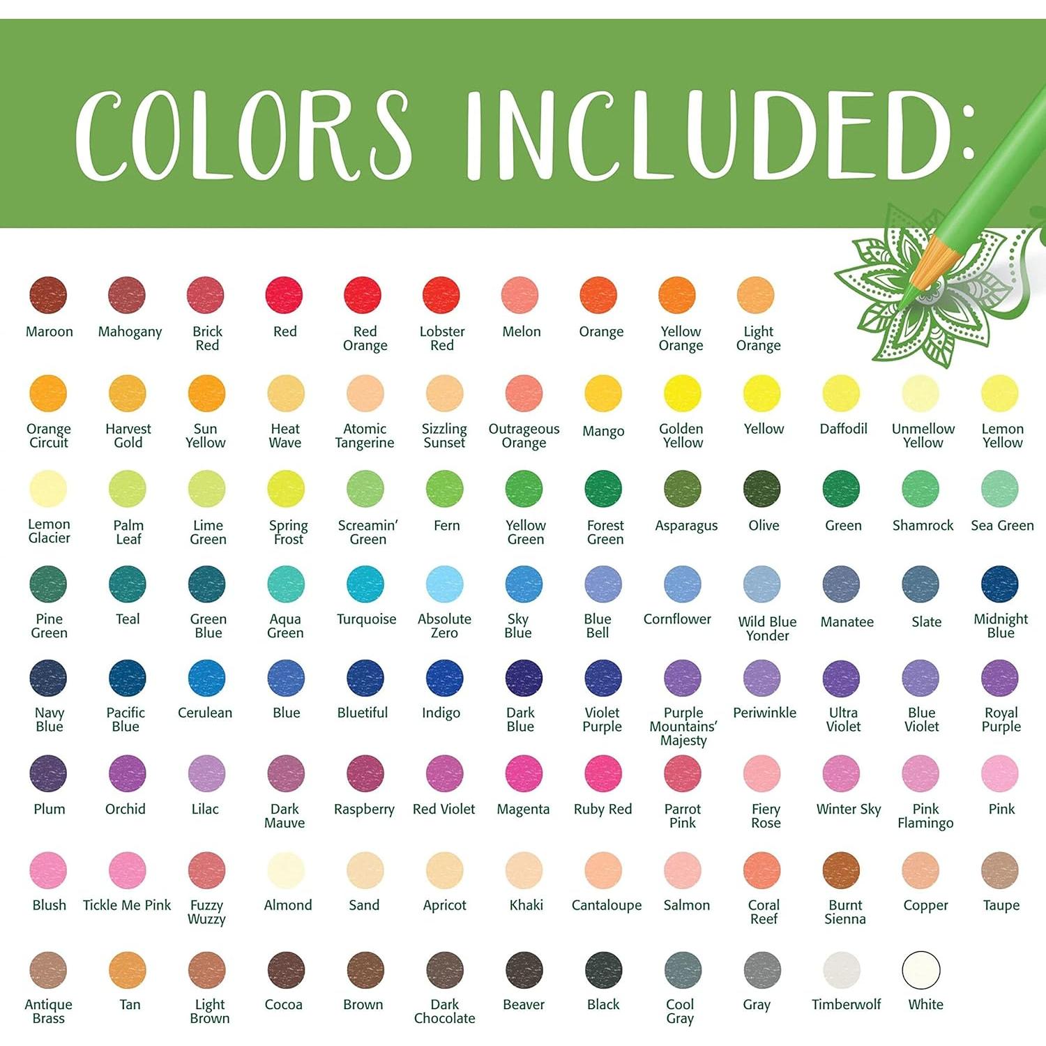 Lápices de Colores Crayola 100 Unidades Premium para Adultos