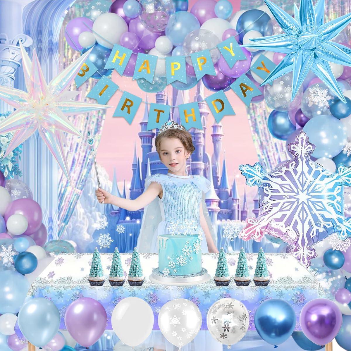 Decoraciones de Cumpleaños Niñas Kiyiusan, Tema Invierno 48 Piezas