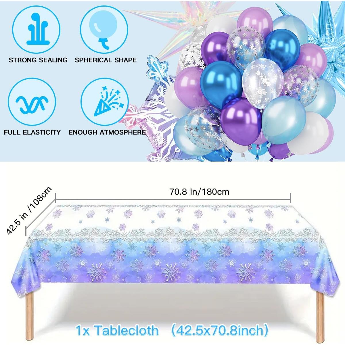 Decoraciones de Cumpleaños Niñas Kiyiusan, Tema Invierno 48 Piezas