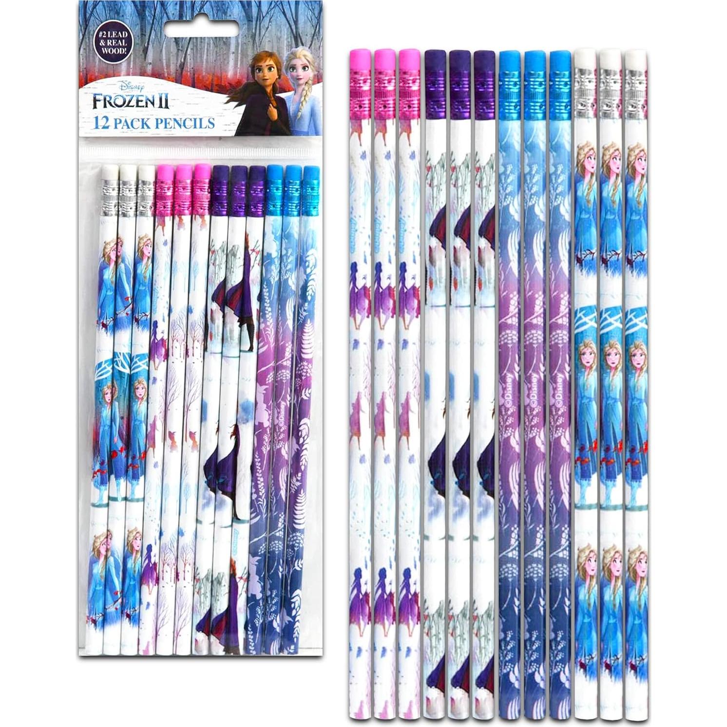 Paquete de Lápices Disney Frozen 2 - 24 Lápices con Stickers