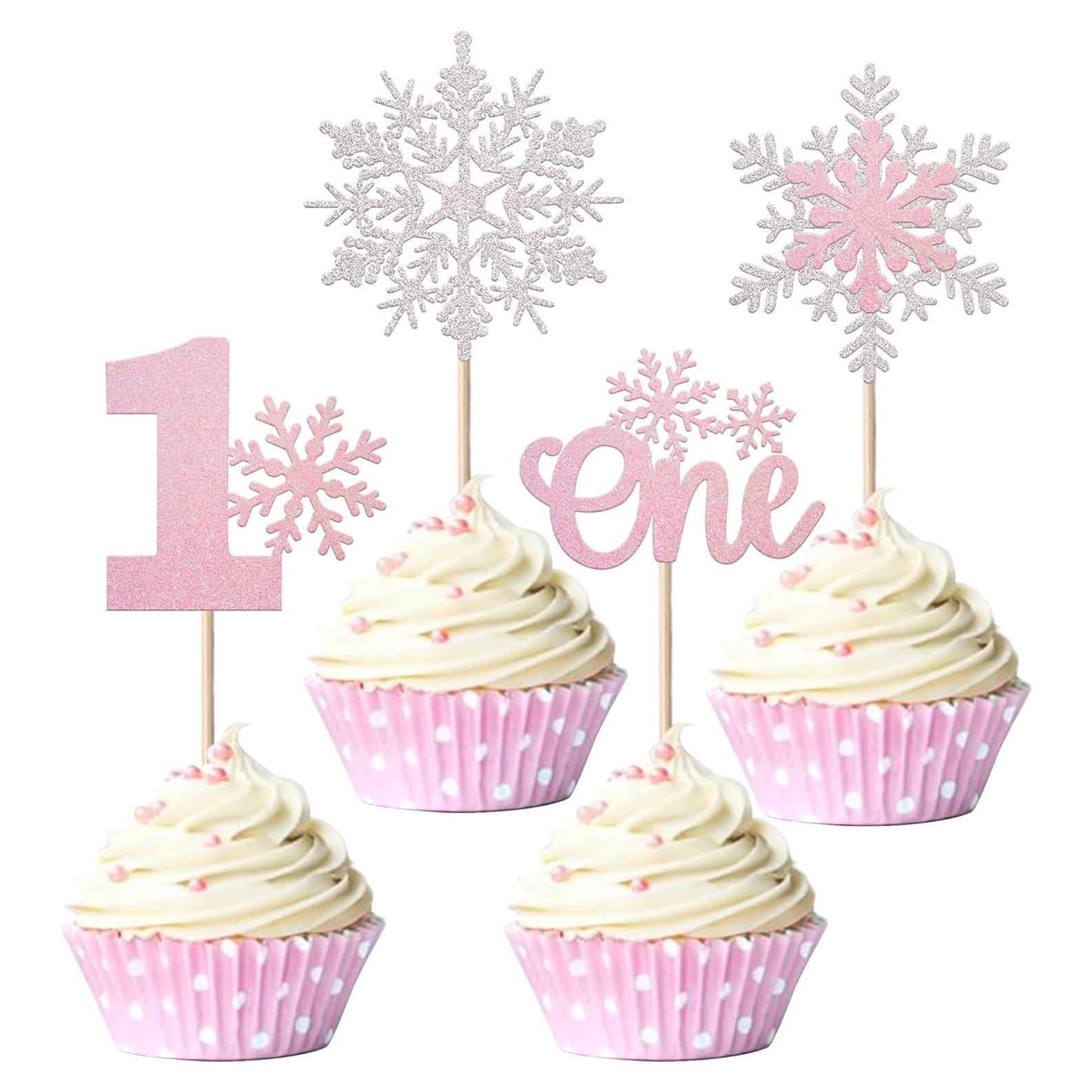 36 Adornos de Cupcake Copo de Nieve YCTHUNFISH 5.8x12.4cm