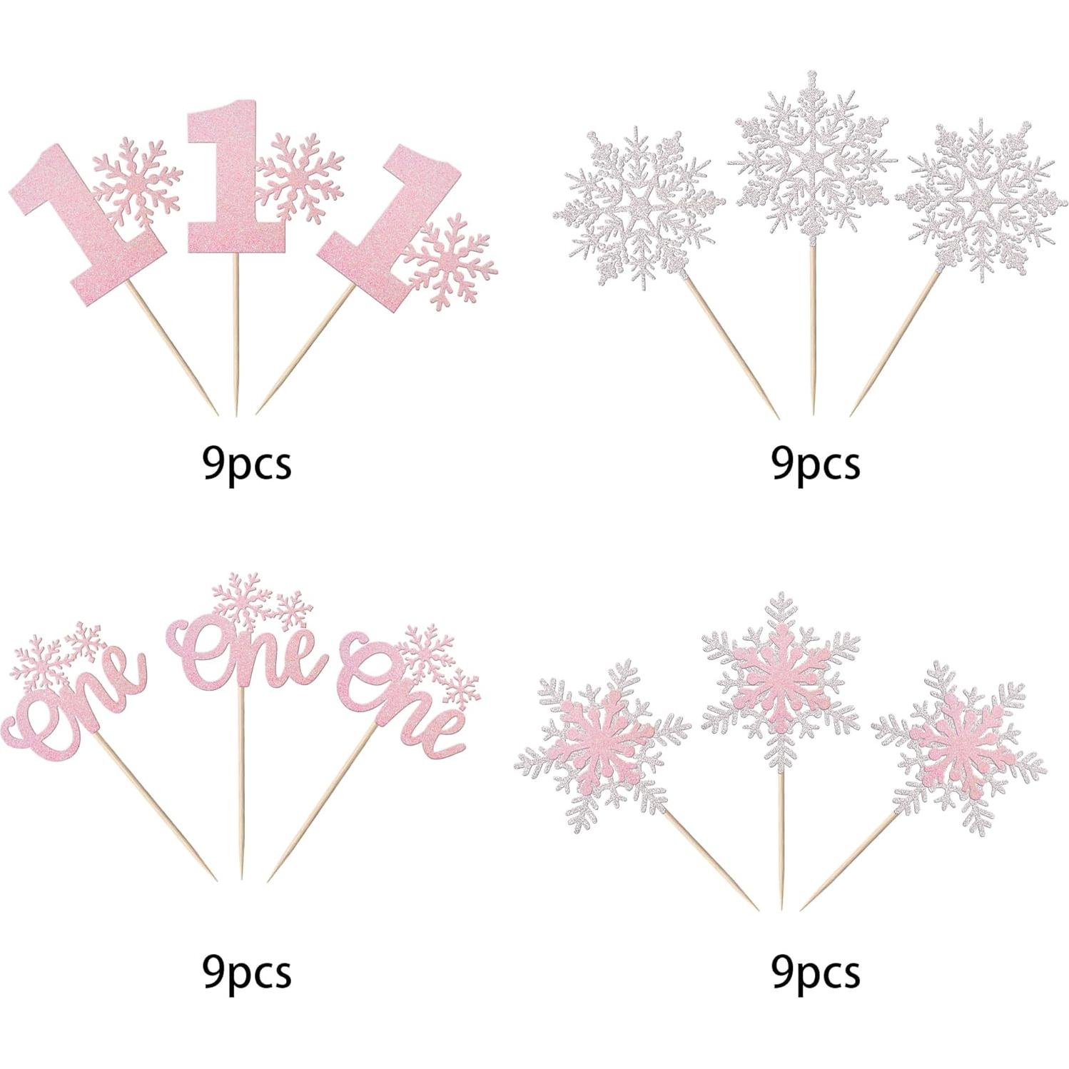 36 Adornos de Cupcake Copo de Nieve YCTHUNFISH 5.8x12.4cm