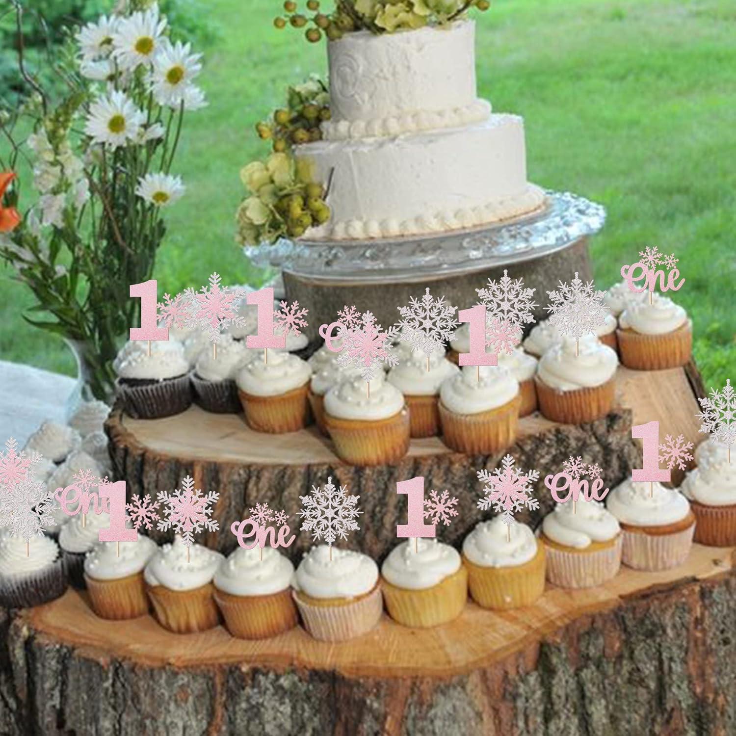 36 Adornos de Cupcake Copo de Nieve YCTHUNFISH 5.8x12.4cm