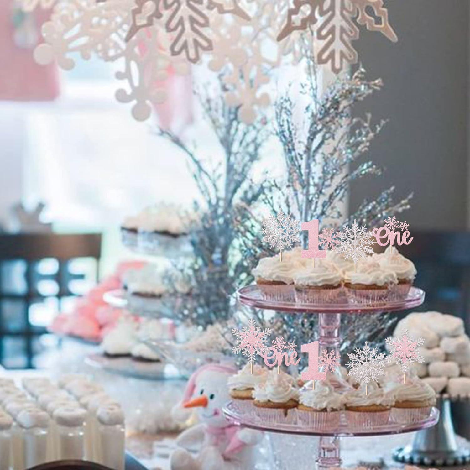 36 Adornos de Cupcake Copo de Nieve YCTHUNFISH 5.8x12.4cm