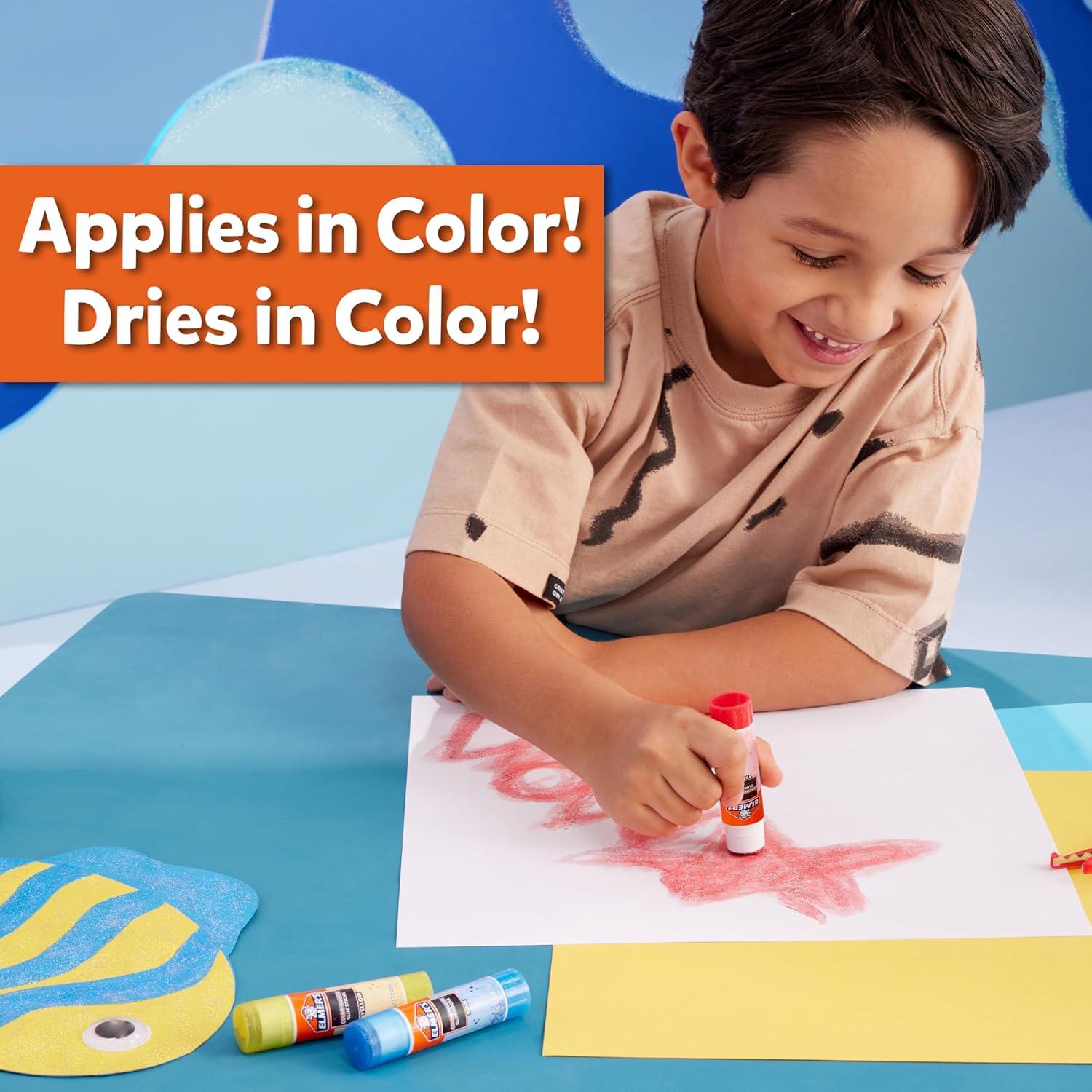 Pegatinas Color 'n Glitz Elmer, Lavables, 24 Unidades, Colores Brillantes