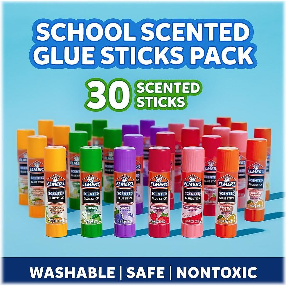 Pegamento Aromatizado Elmer's 30 Unidades 6 Aromas Lavable