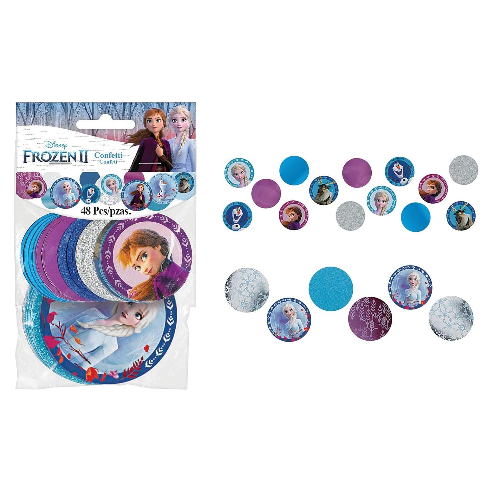 Círculos de Mega Confeti Multicolor Disney Frozen 2 - 48 Piezas