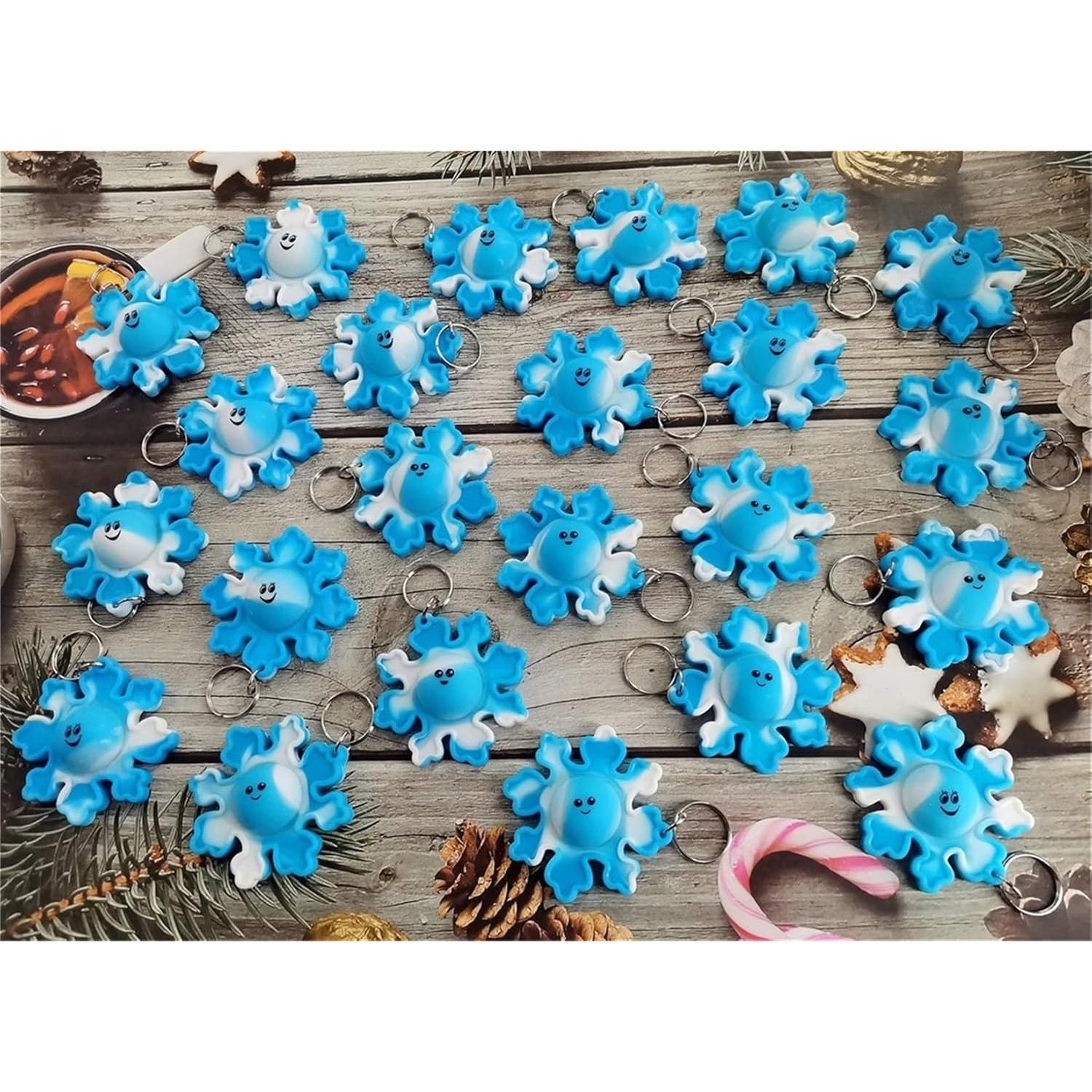 24 Mini Pop Fidget Copo de Nieve Roaqua para Niños - Regalos de Fiesta