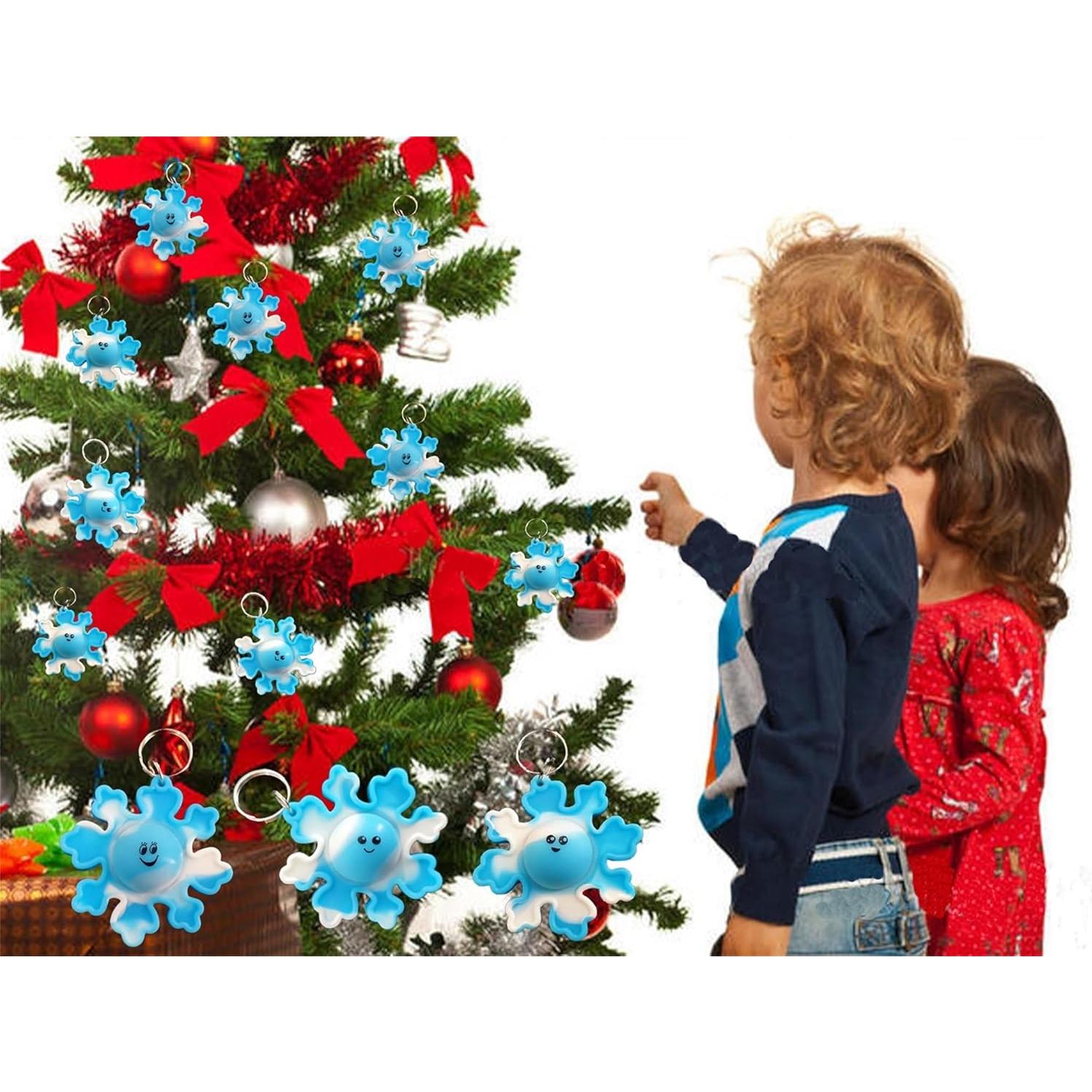 24 Mini Pop Fidget Copo de Nieve Roaqua para Niños - Regalos de Fiesta