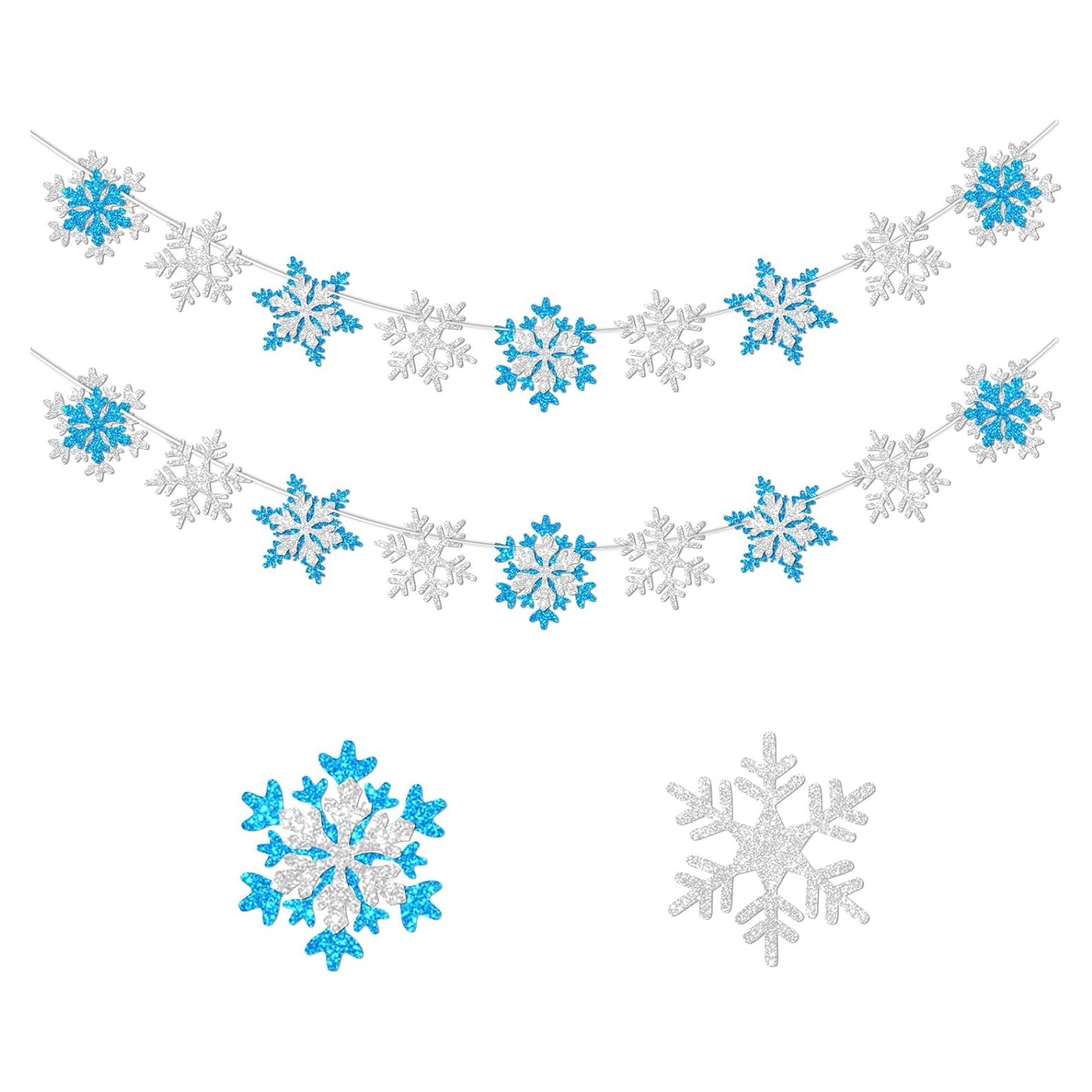 Guirnalda de Copos de Nieve FHGG para Decoración de Fiesta