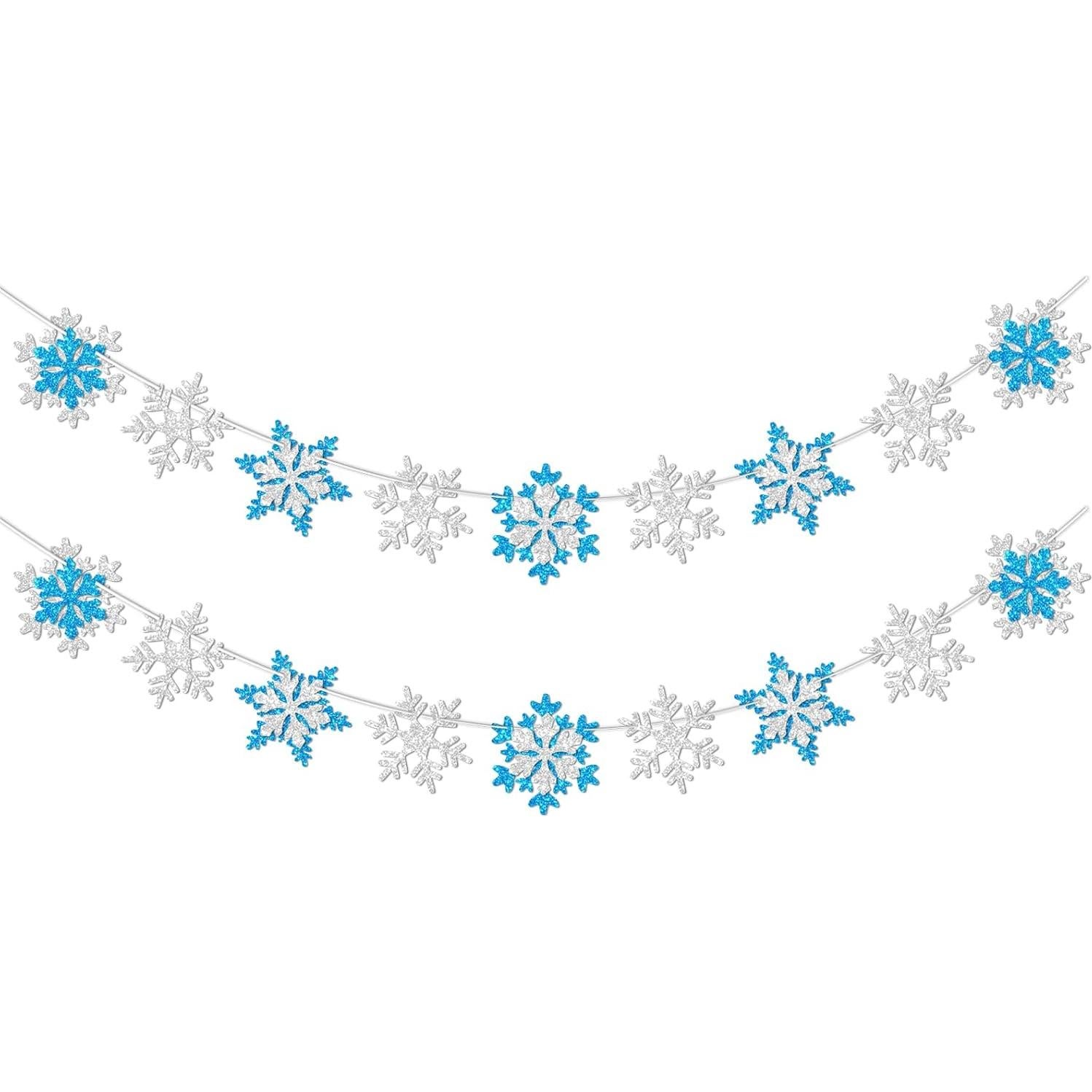 Guirnalda de Copos de Nieve FHGG para Decoración de Fiesta