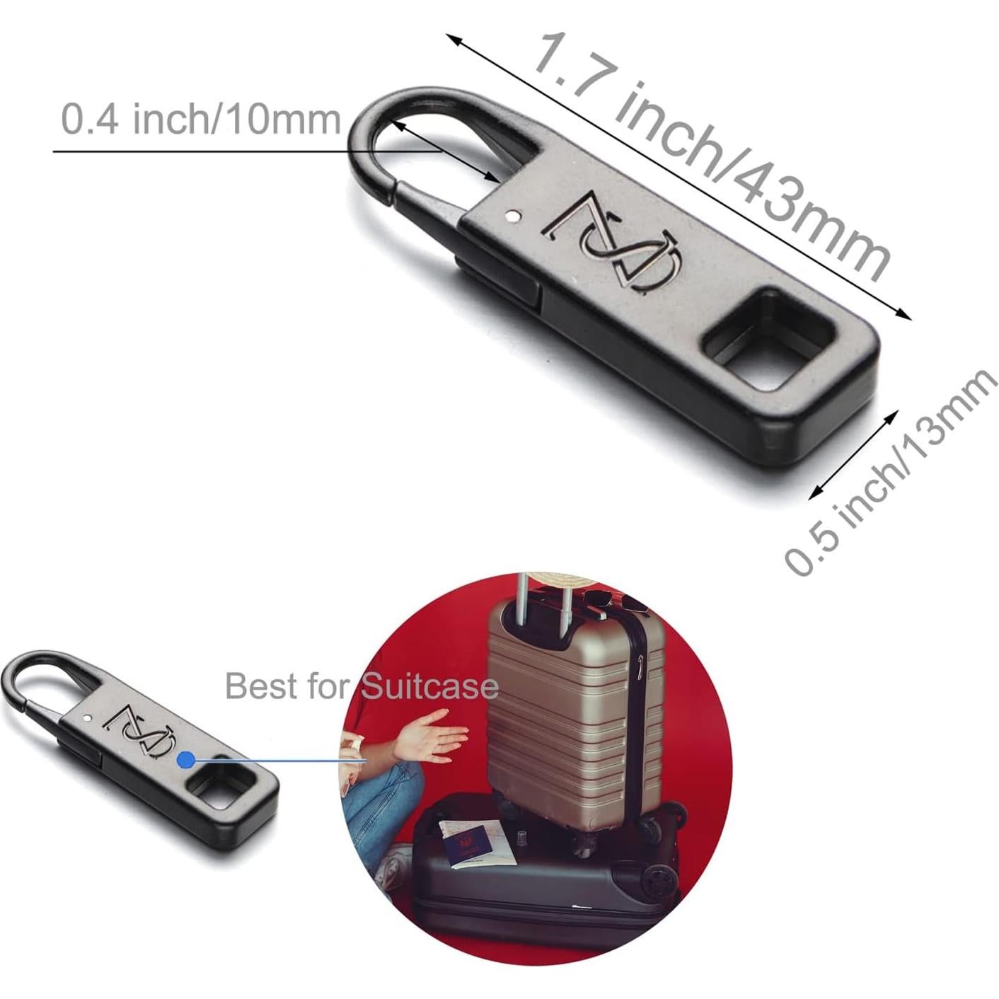 Tiradores de Cremallera Zpsolution para Maletas - 4 Piezas