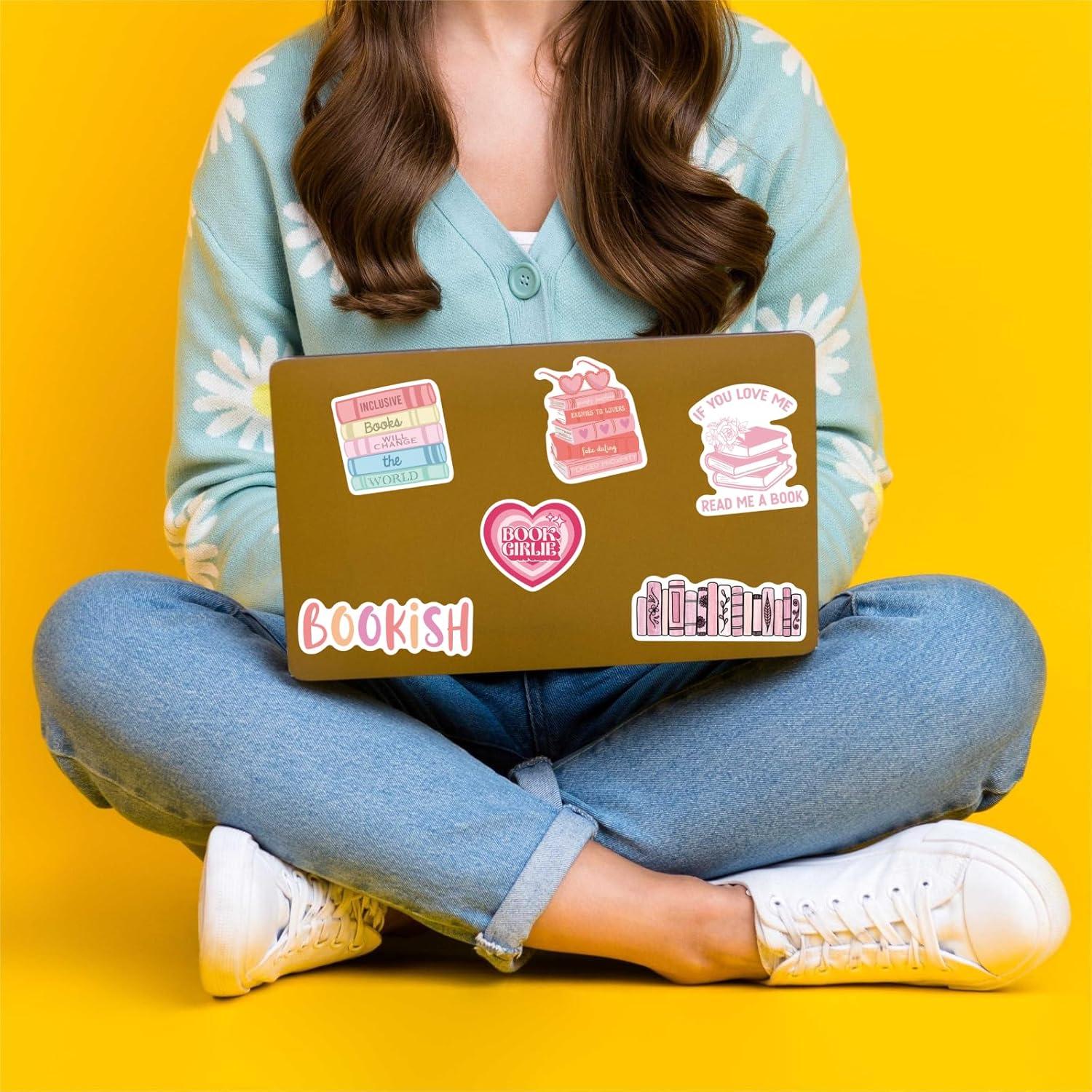 50 Stickers Rosados para Libros Taamoaa - Decoración Kindle