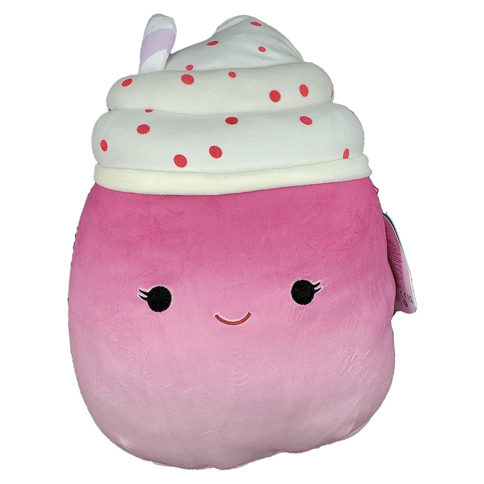Almohada de Peluche Squishmallows KellyToy 20 cm Canela Yogur Helado