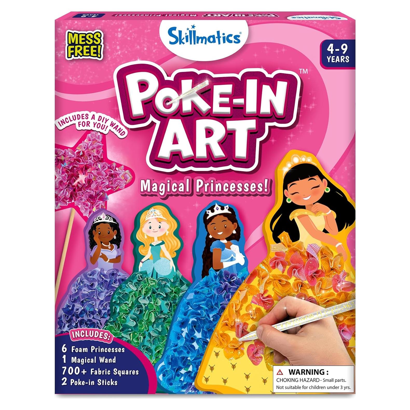 Kit de Manualidades Skillmatics Poke-in Art Princesas Mágicas