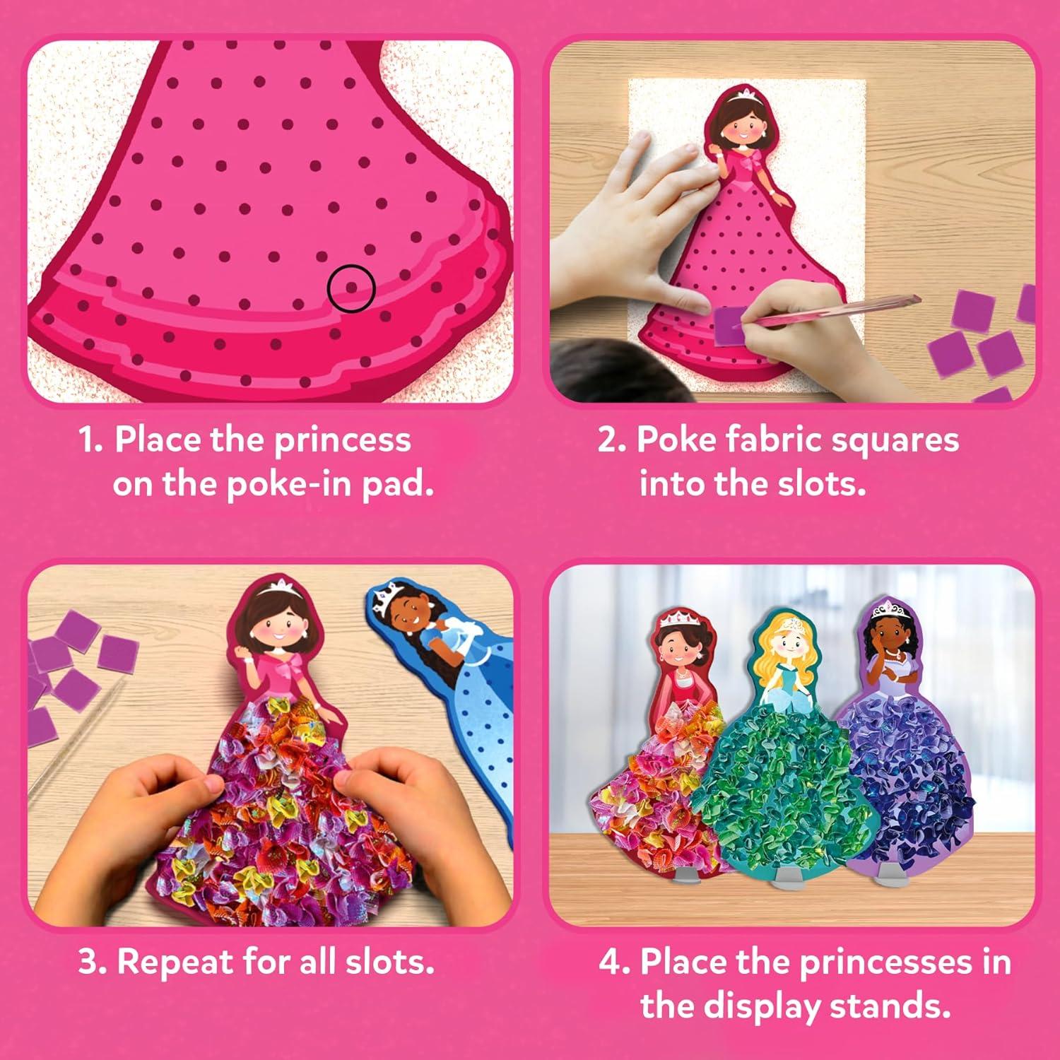 Kit de Manualidades Skillmatics Poke-in Art Princesas Mágicas