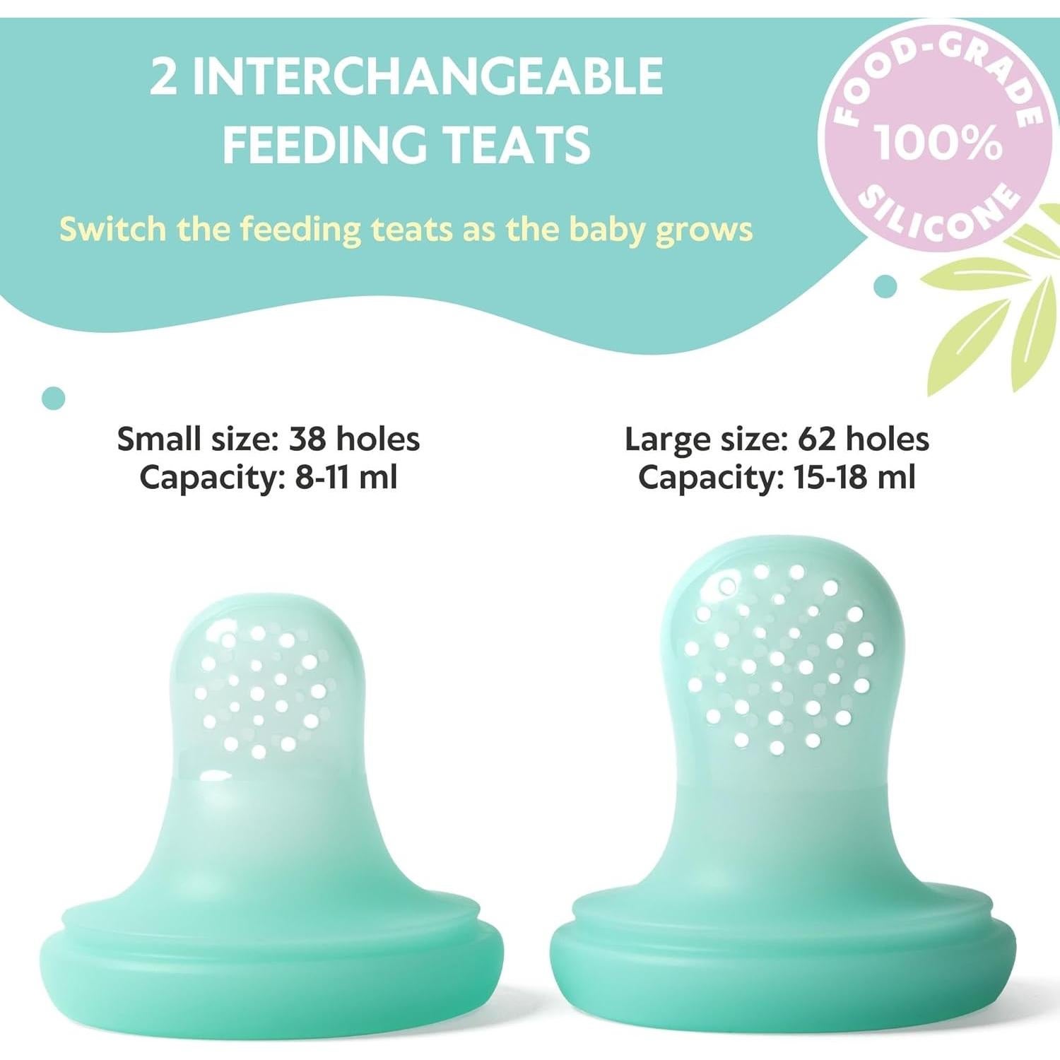 Alimentador y Mordedor Vesta Baby Conejo Turquesa 2 Tamaños