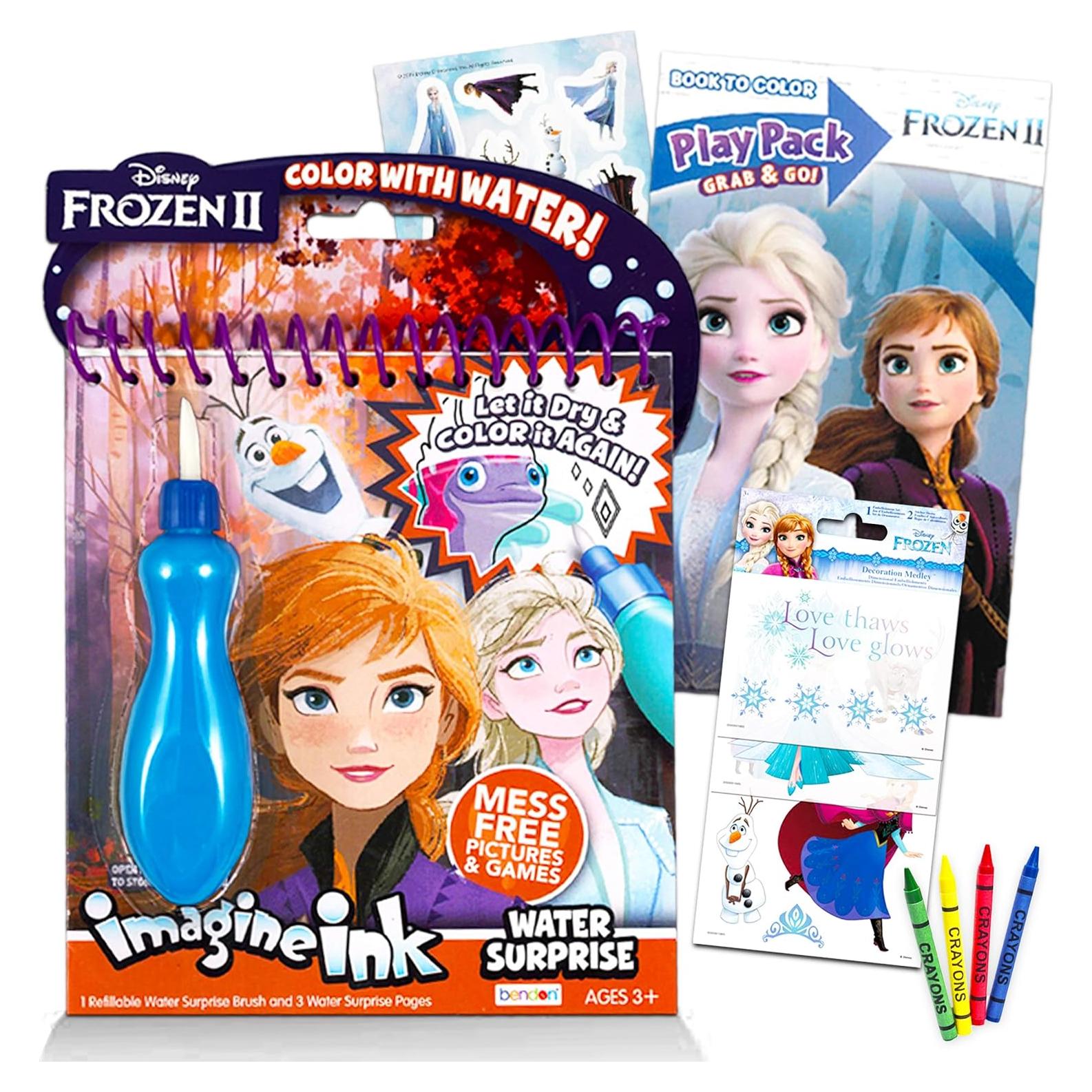 Conjunto de Pintura con Agua Disney Frozen - Libro Deluxe y Stickers