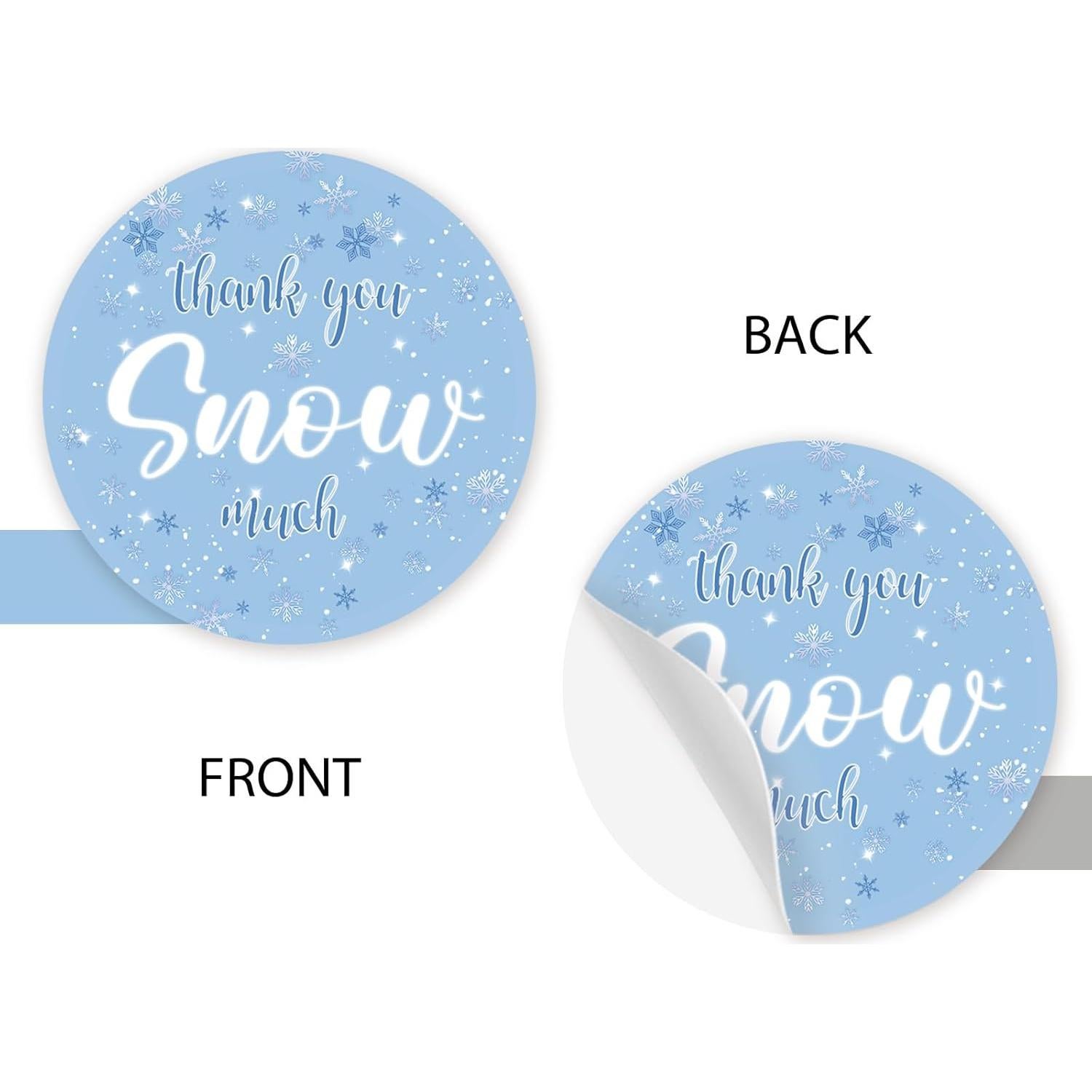 80 Pegatinas de Agradecimiento Copo de Nieve FORSHEEP 5.08 cm