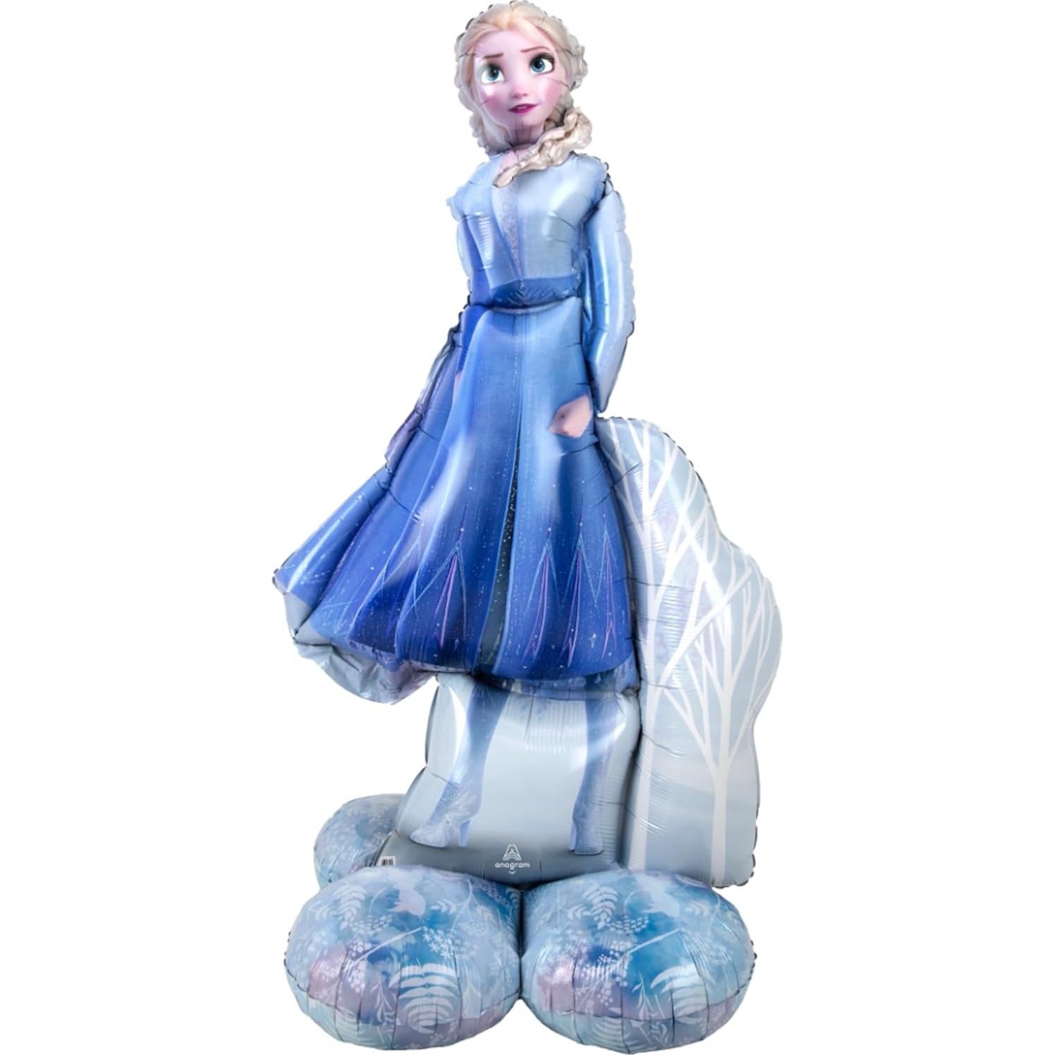 Ramo de Globos Frozen 2 Elsa Anagram - 1 Globo Gigante 137 cm + 3 Redondos 43 cm