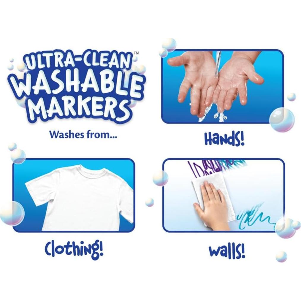 Marcadores Lavables Crayola 200ct - 8 Colores para Aula