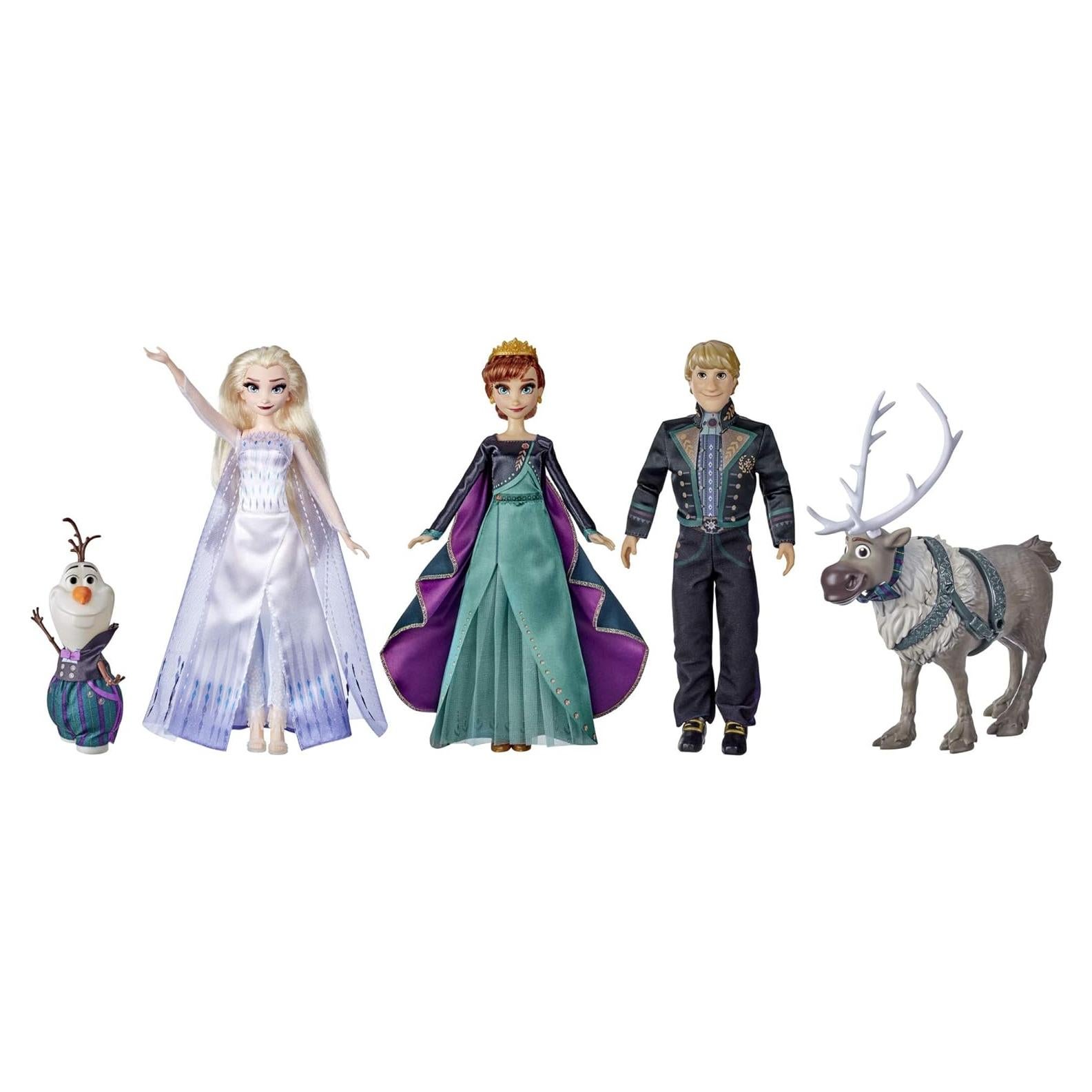 Conjunto de Muñecas Frozen 2 Disney - Anna, Elsa, Kristoff, Olaf y Sven