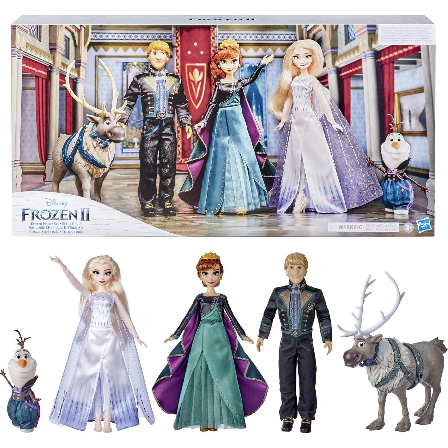Conjunto de Muñecas Frozen 2 Disney - Anna, Elsa, Kristoff, Olaf y Sven