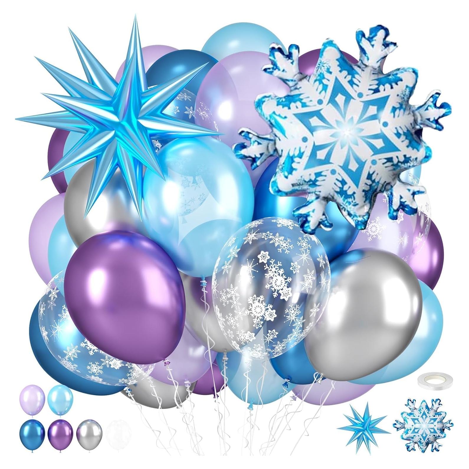 Globos de Fiesta Saxuxu 35 Piezas Tema Nieve 12"