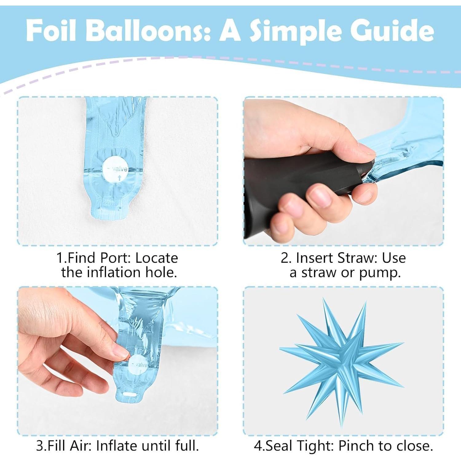 Globos de Fiesta Saxuxu 35 Piezas Tema Nieve 12"