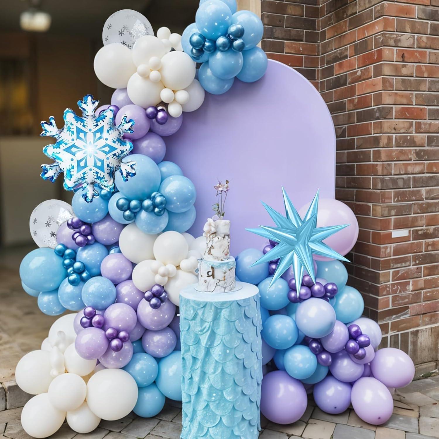 Globos de Fiesta Saxuxu 35 Piezas Tema Nieve 12"