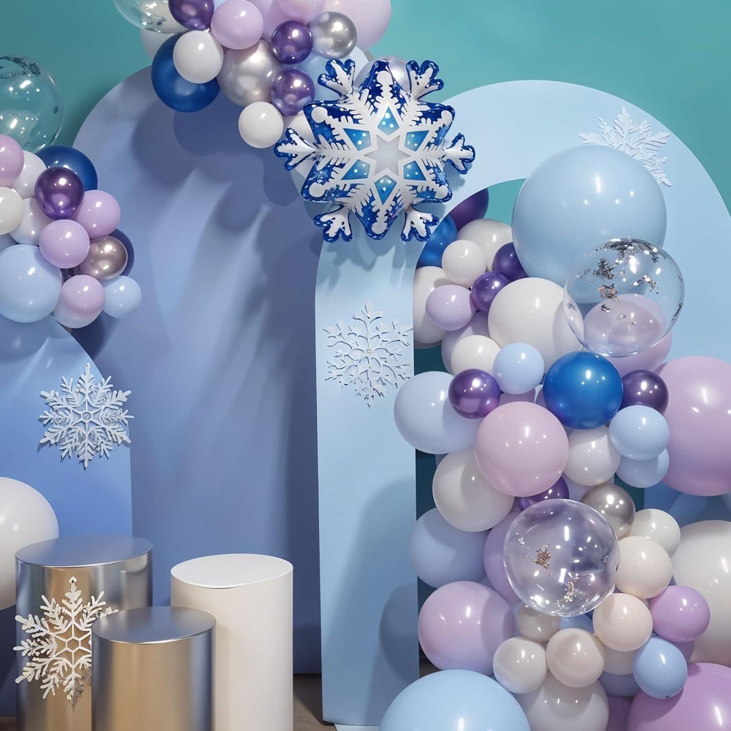 Globos de Fiesta Saxuxu 35 Piezas Tema Nieve 12"