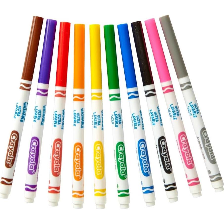 Marcadores Lavables Crayola Classpack 200 Piezas 10 Colores