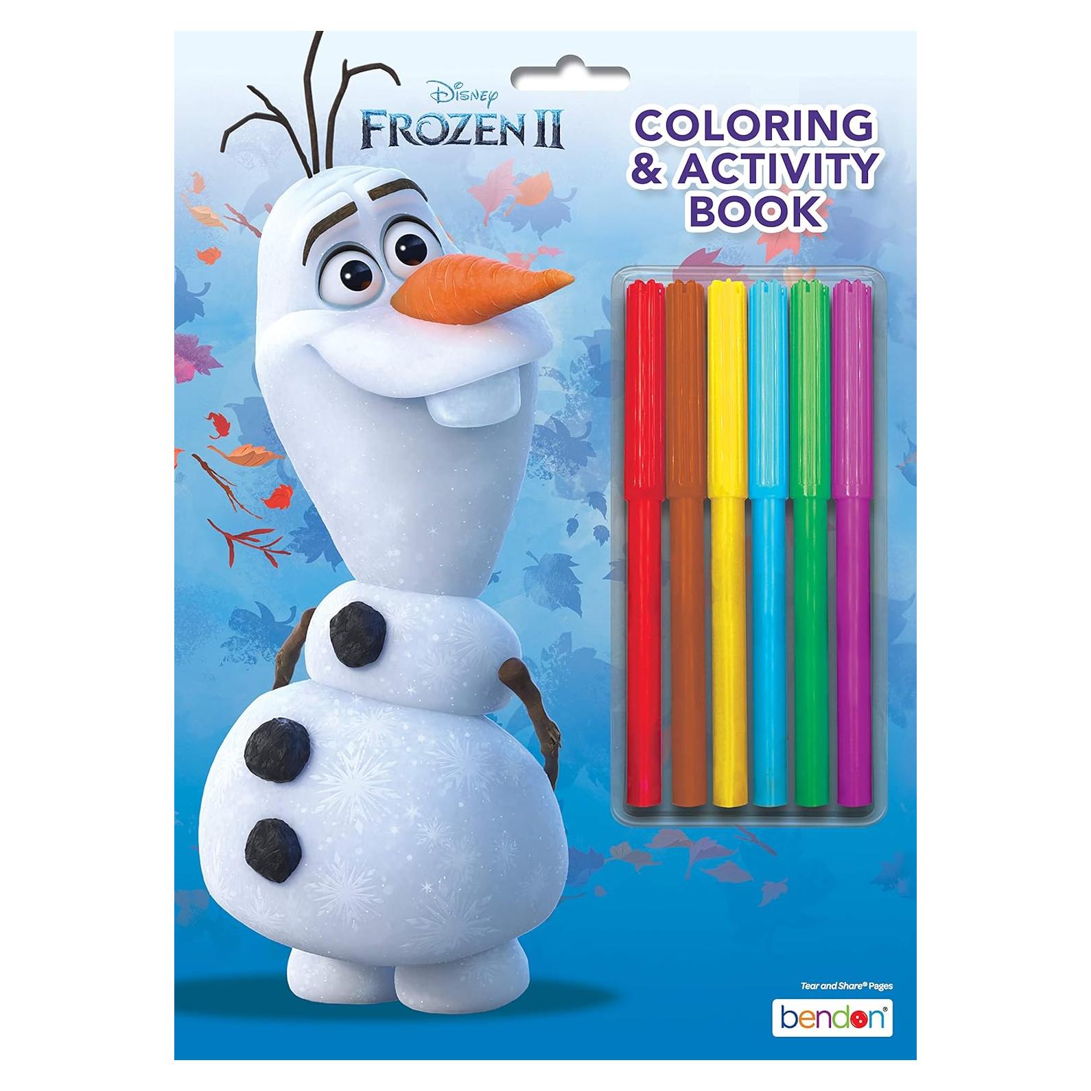 Libro de Colorear Frozen 2 Bendon con 6 Marcadores 32 Páginas