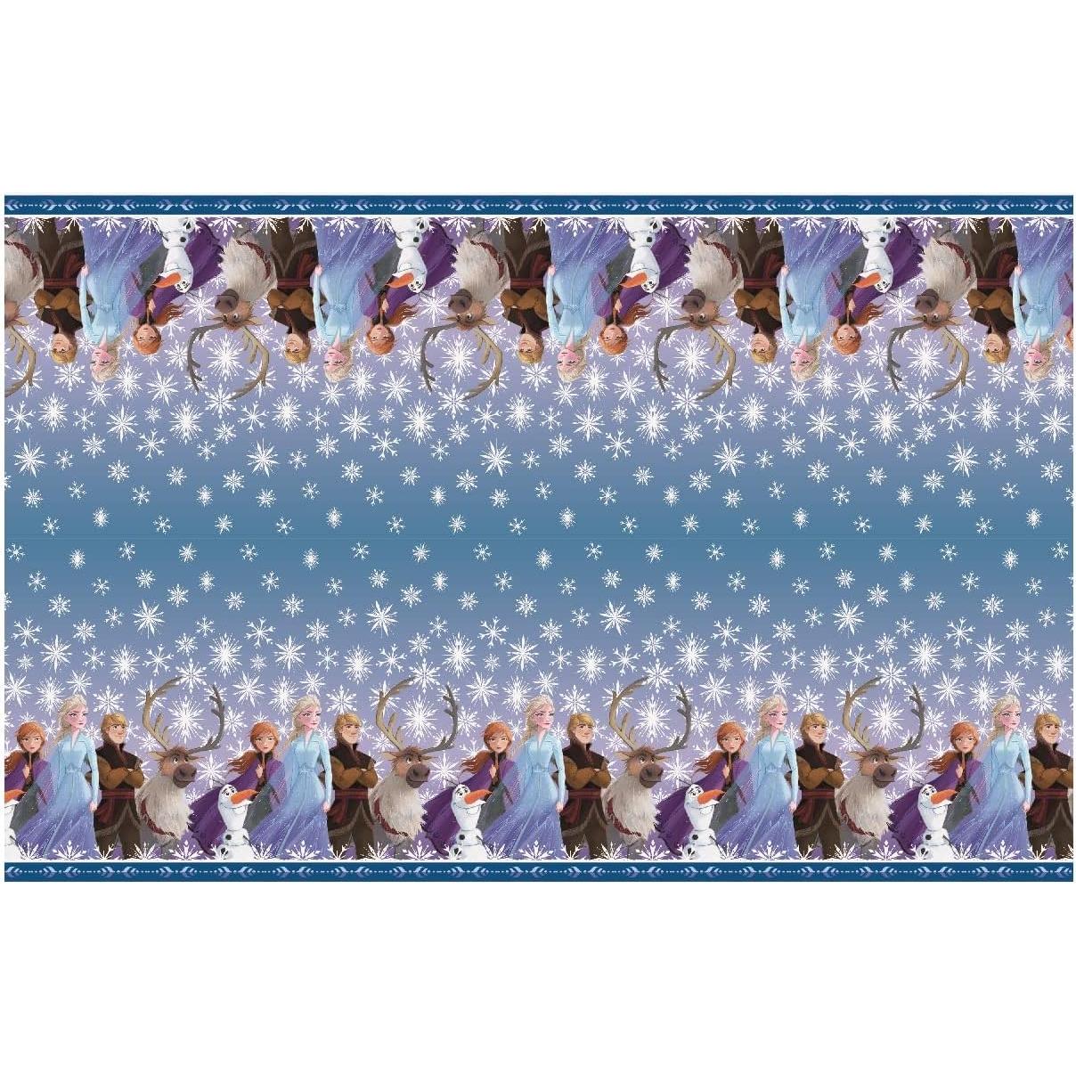 Suministros Fiesta Cumpleaños Princesa Elsa y Anna Único - 2 Manteles Plástico 213x137cm