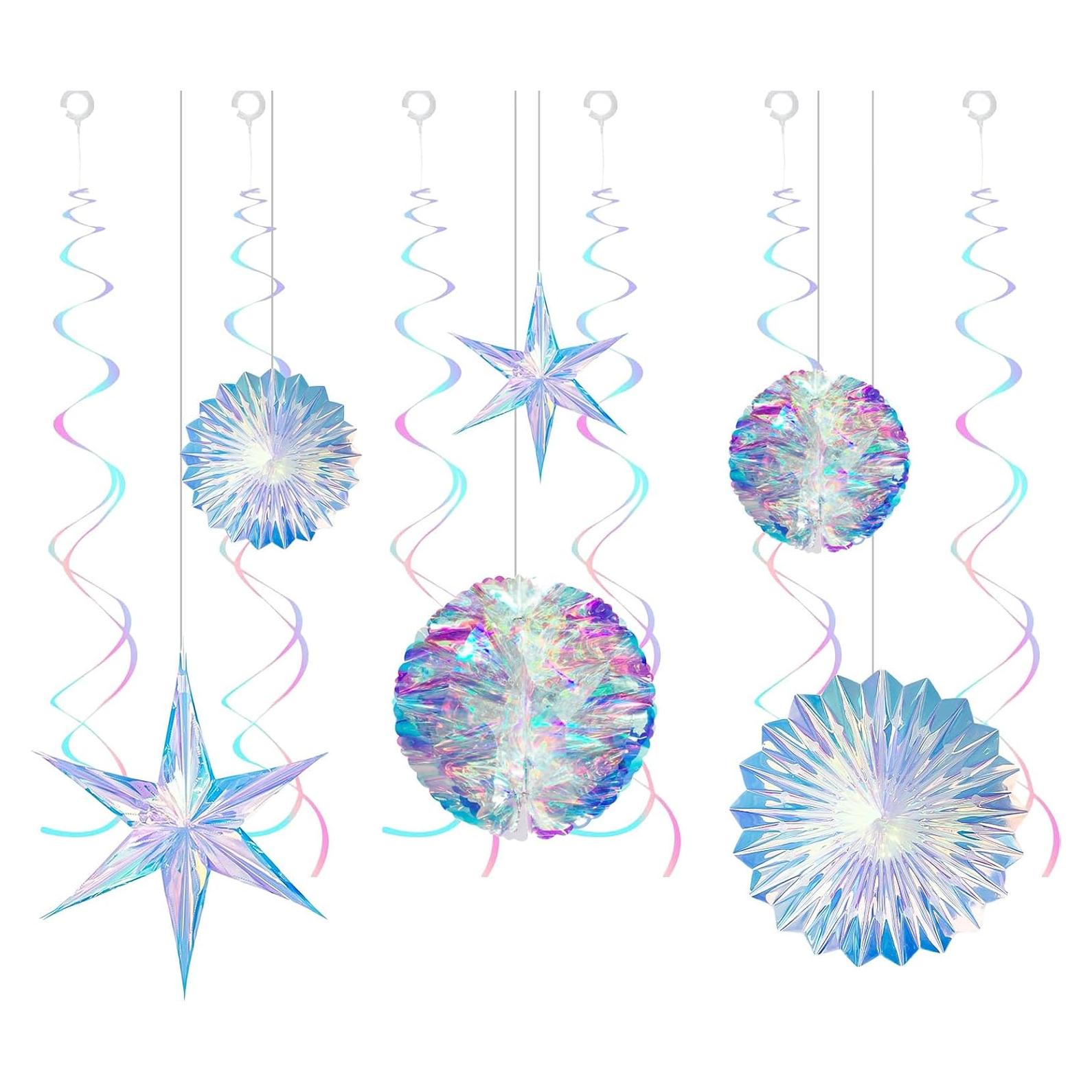 Juego de Decoración Iridiscente 12 Pcs Licidecopai para Fiesta