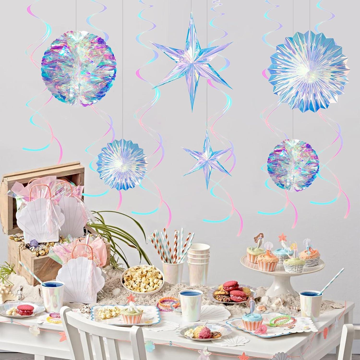 Juego de Decoración Iridiscente 12 Pcs Licidecopai para Fiesta