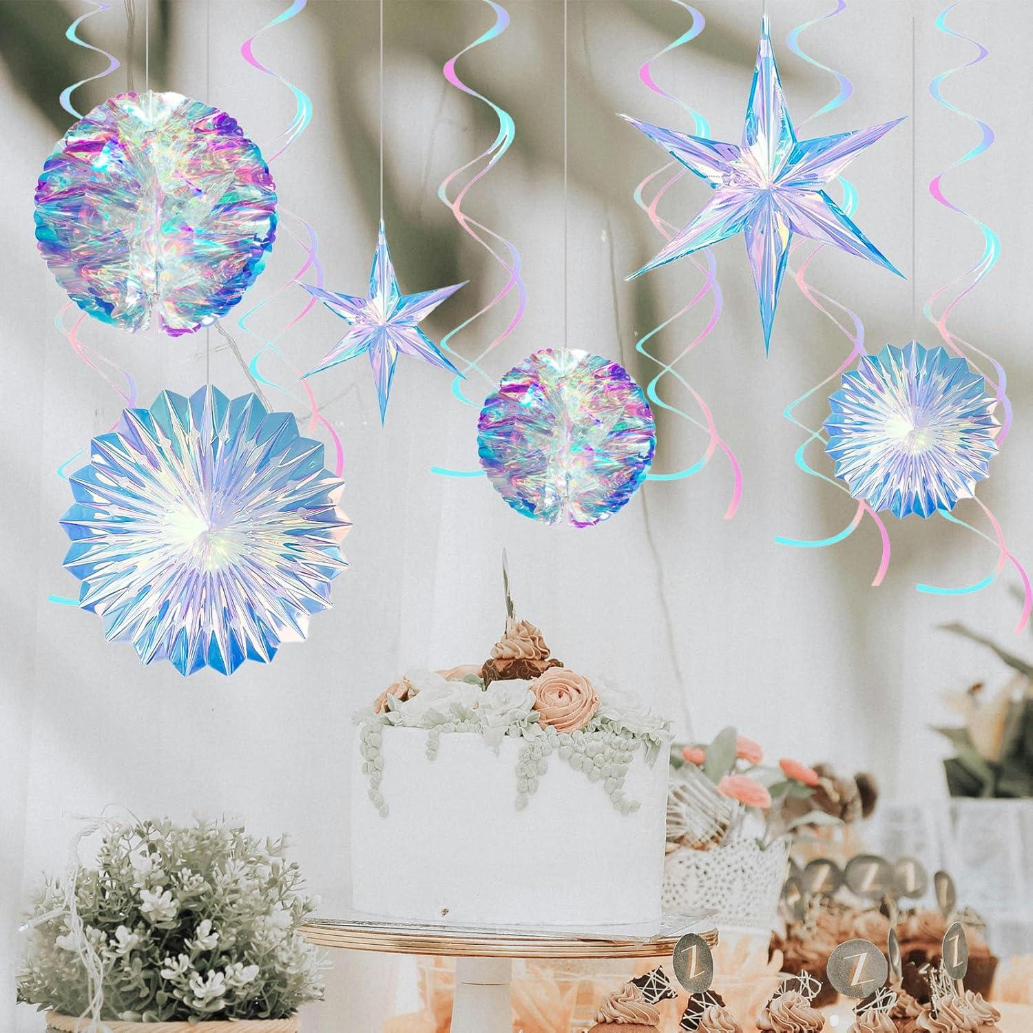 Juego de Decoración Iridiscente 12 Pcs Licidecopai para Fiesta