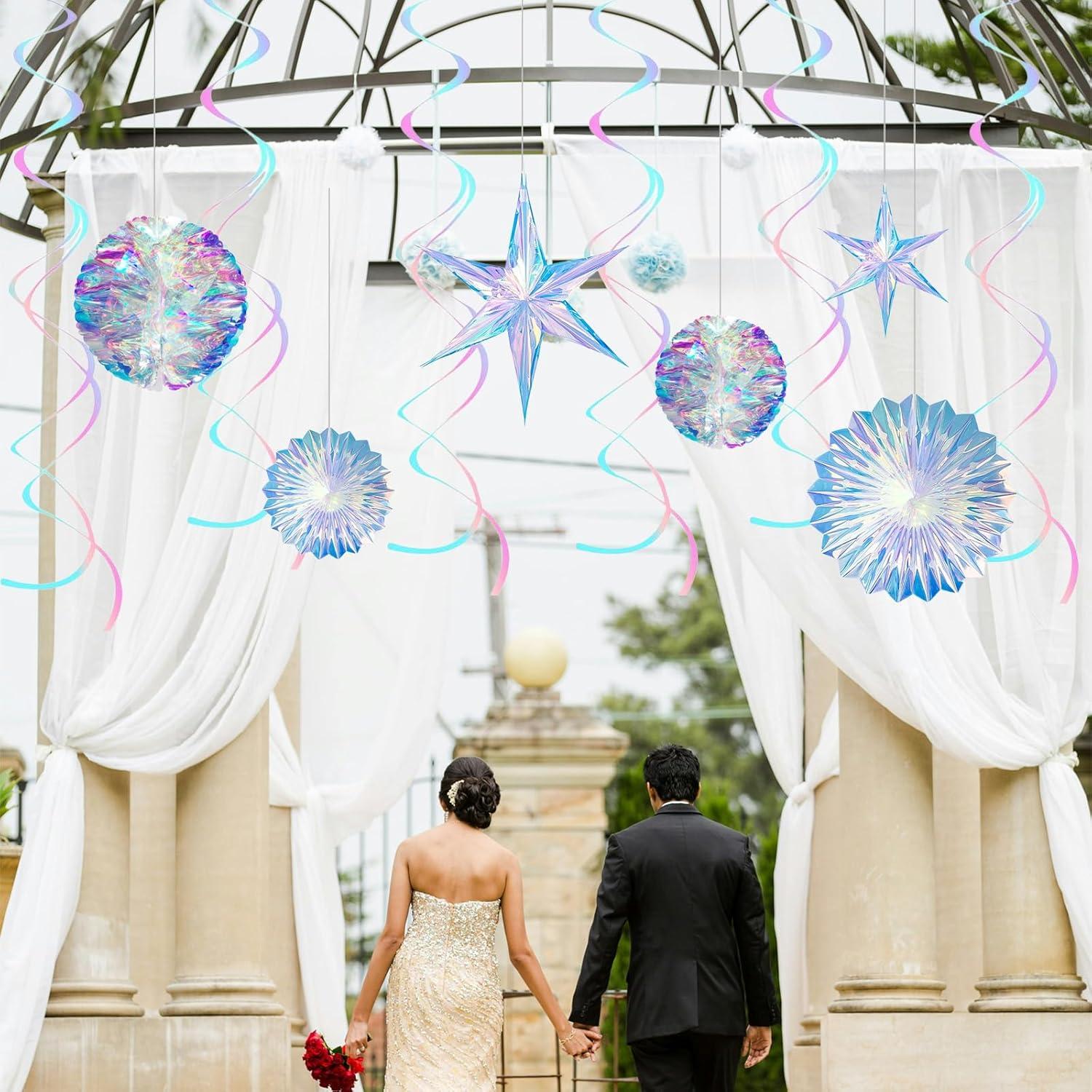 Juego de Decoración Iridiscente 12 Pcs Licidecopai para Fiesta