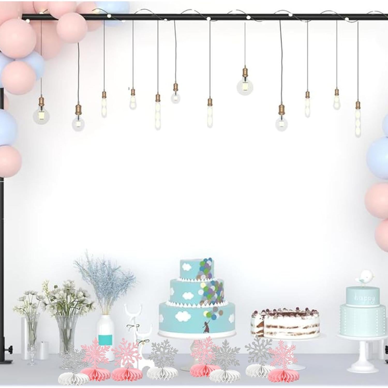 Centros de Mesa Copo de Nieve en Panal Rsstarxi - 12 Piezas