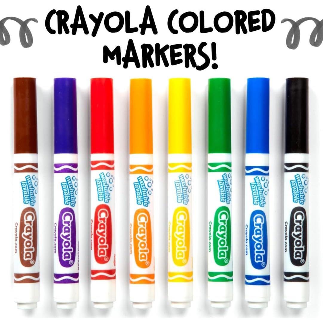 Marcadores Lavables Crayola 12 Azul Ancho 0.5mm