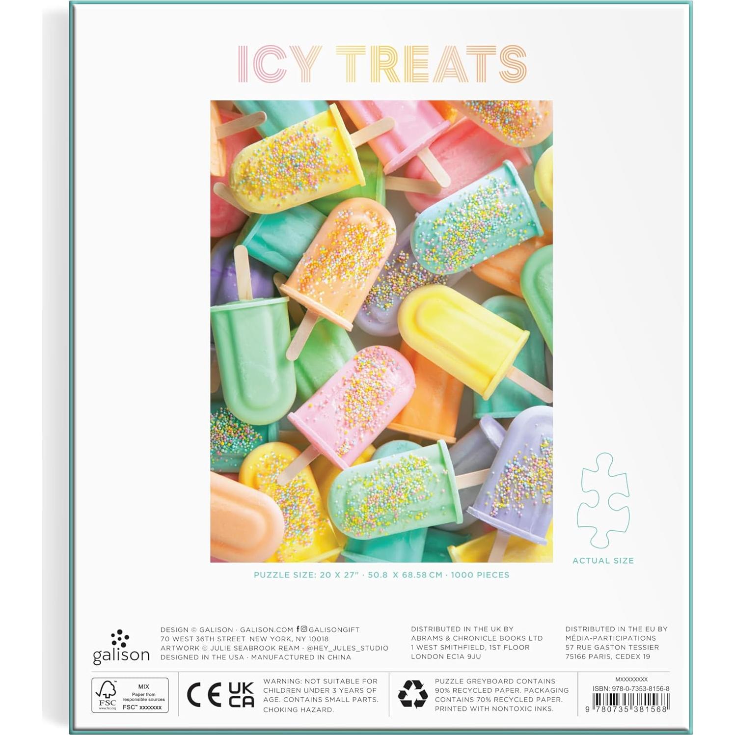 Rompecabezas 1000 Piezas Galison Icy Treats Delicias Congeladas