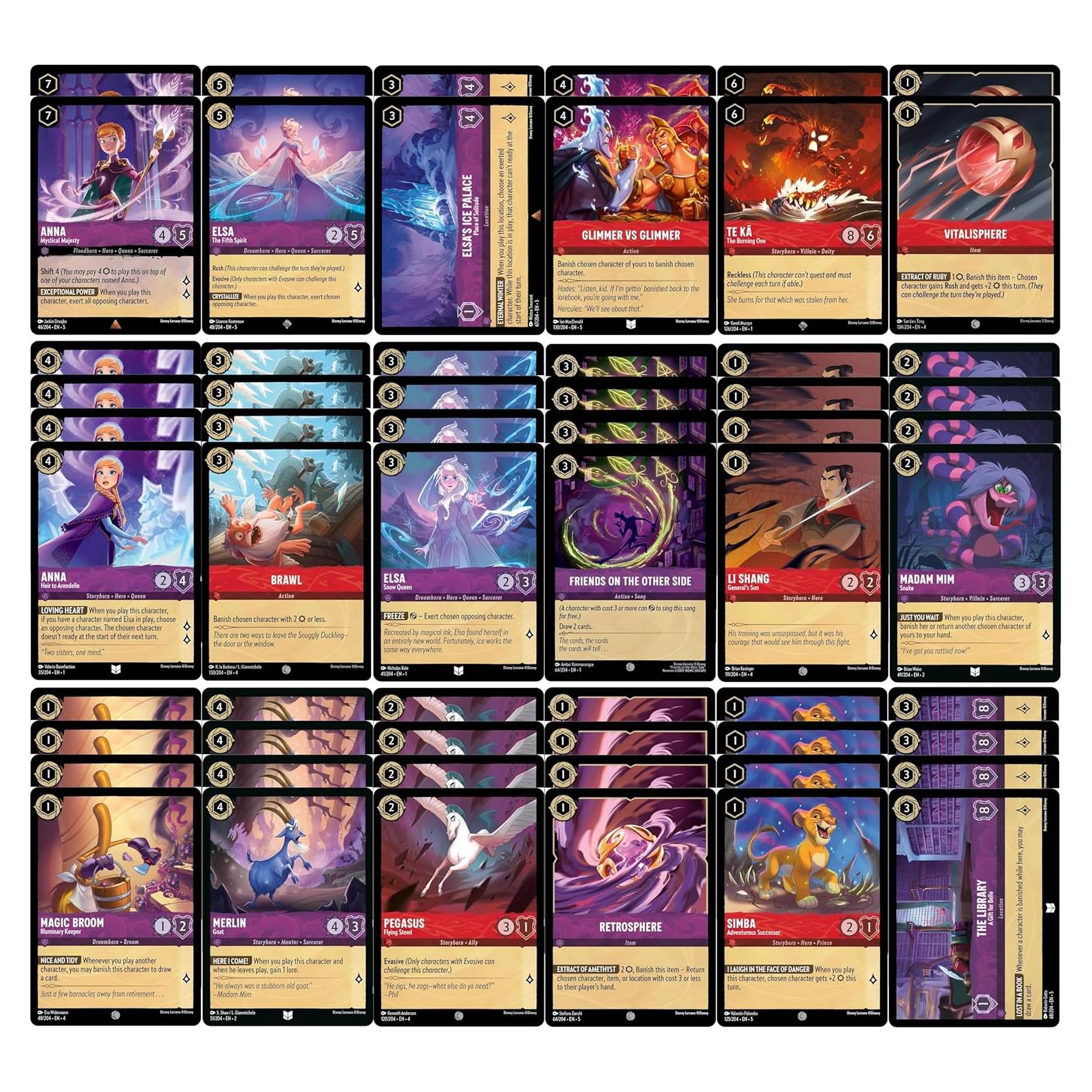 Mazo de Control Disney Lorcana Amethyst Ruby - 60 cartas