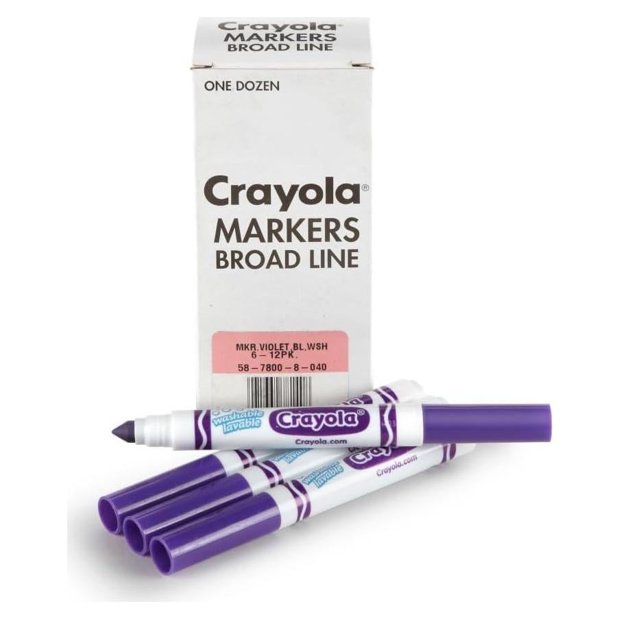 Marcadores Lavables Crayola Violeta 12 Piezas Anchas