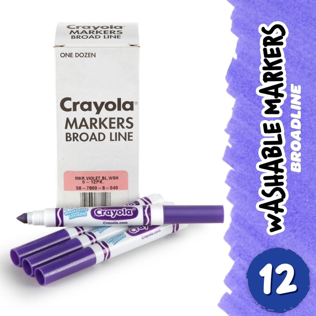Marcadores Lavables Crayola Violeta 12 Piezas Anchas