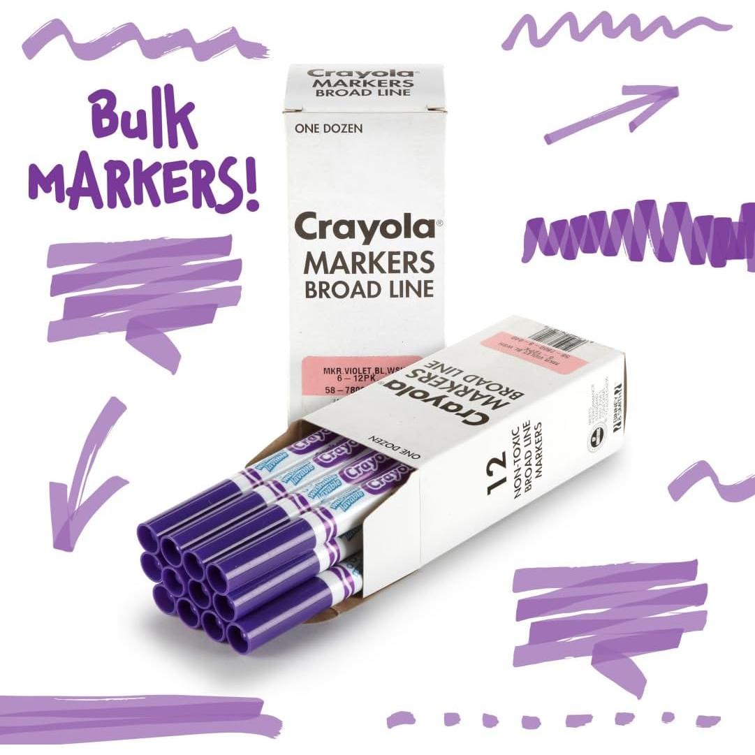 Marcadores Lavables Crayola Violeta 12 Piezas Anchas