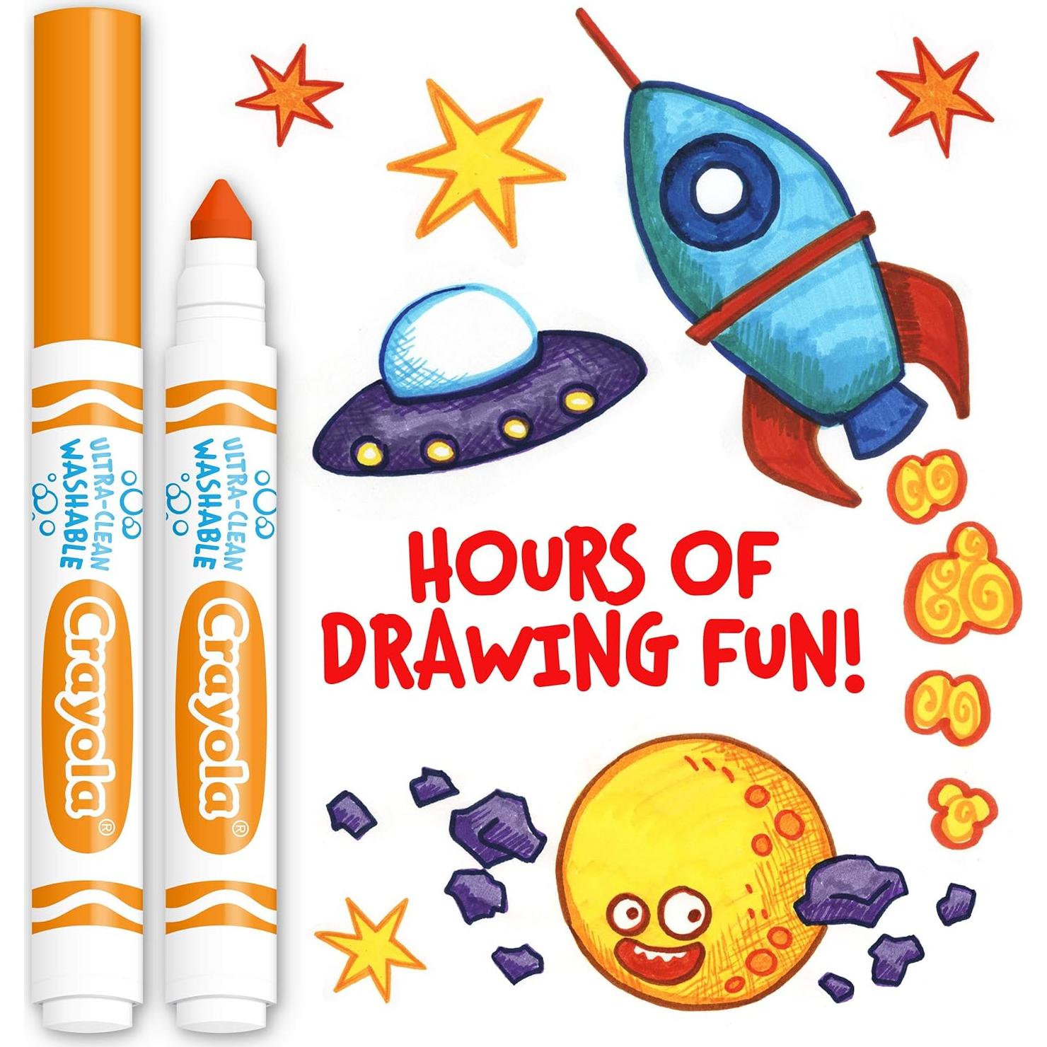 Marcadores Lavables Crayola Naranja 12 Piezas Ancha