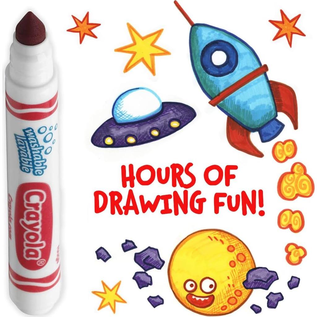 Marcadores Lavables Crayola 12 Rojos Anchos para Niños