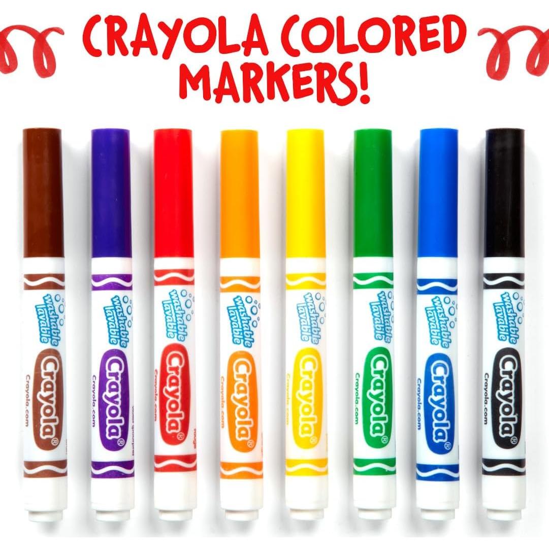 Marcadores Lavables Crayola 12 Rojos Anchos para Niños