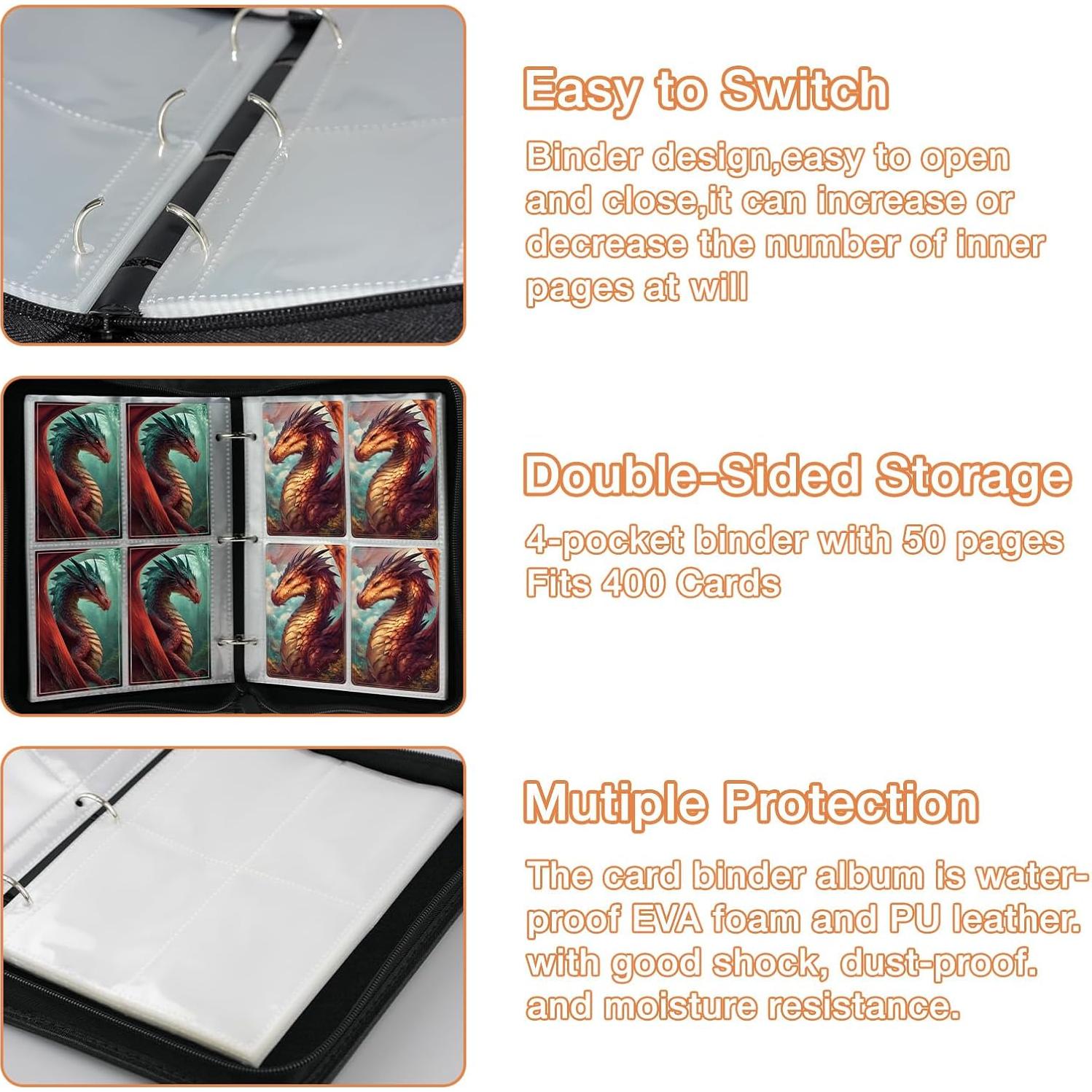 Carpeta de Cartas Coleccionables Ayehe 400P Impermeable