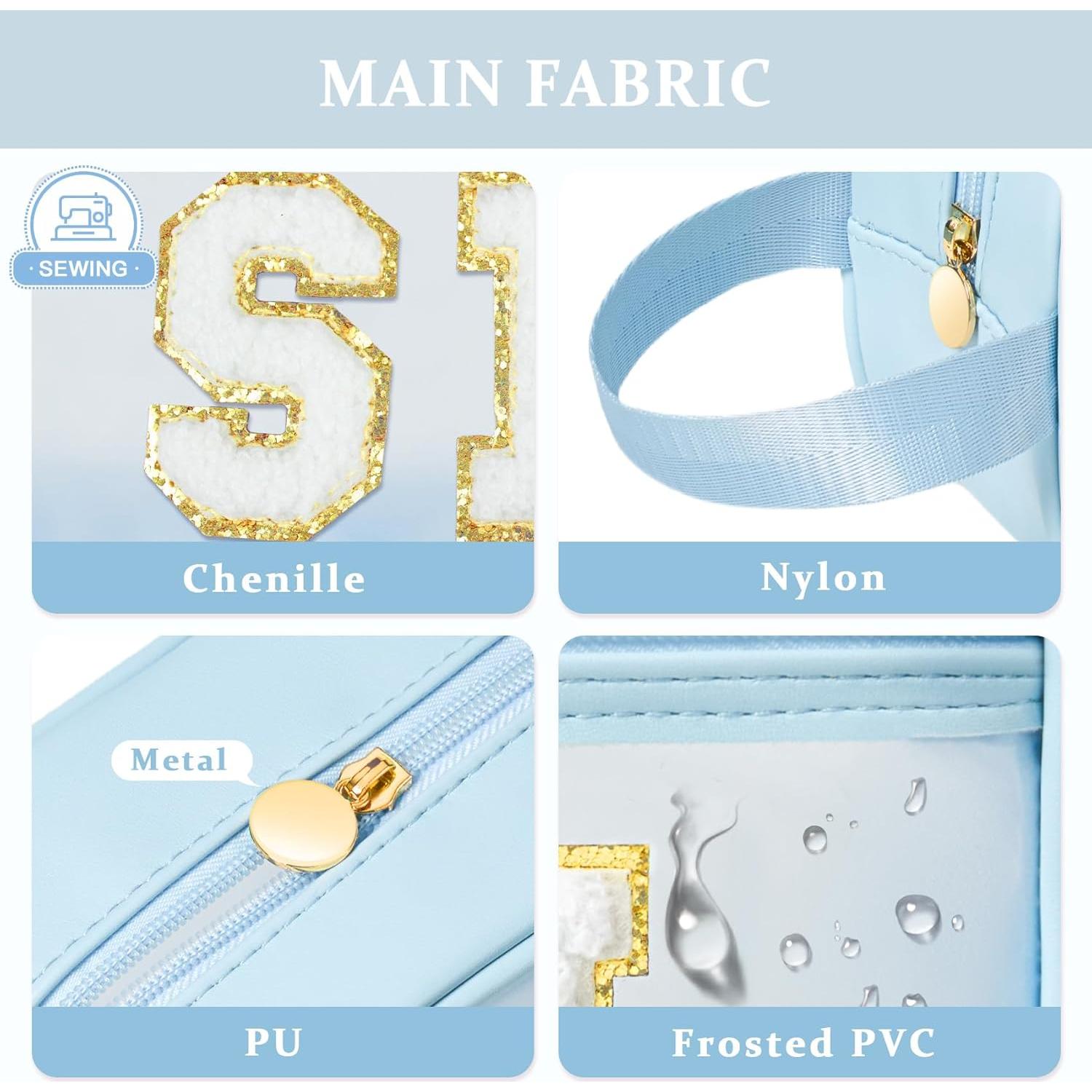 Bolsa de Maquillaje Transparente COSHAYSOO Azul SPF 22.1x13x7.9cm